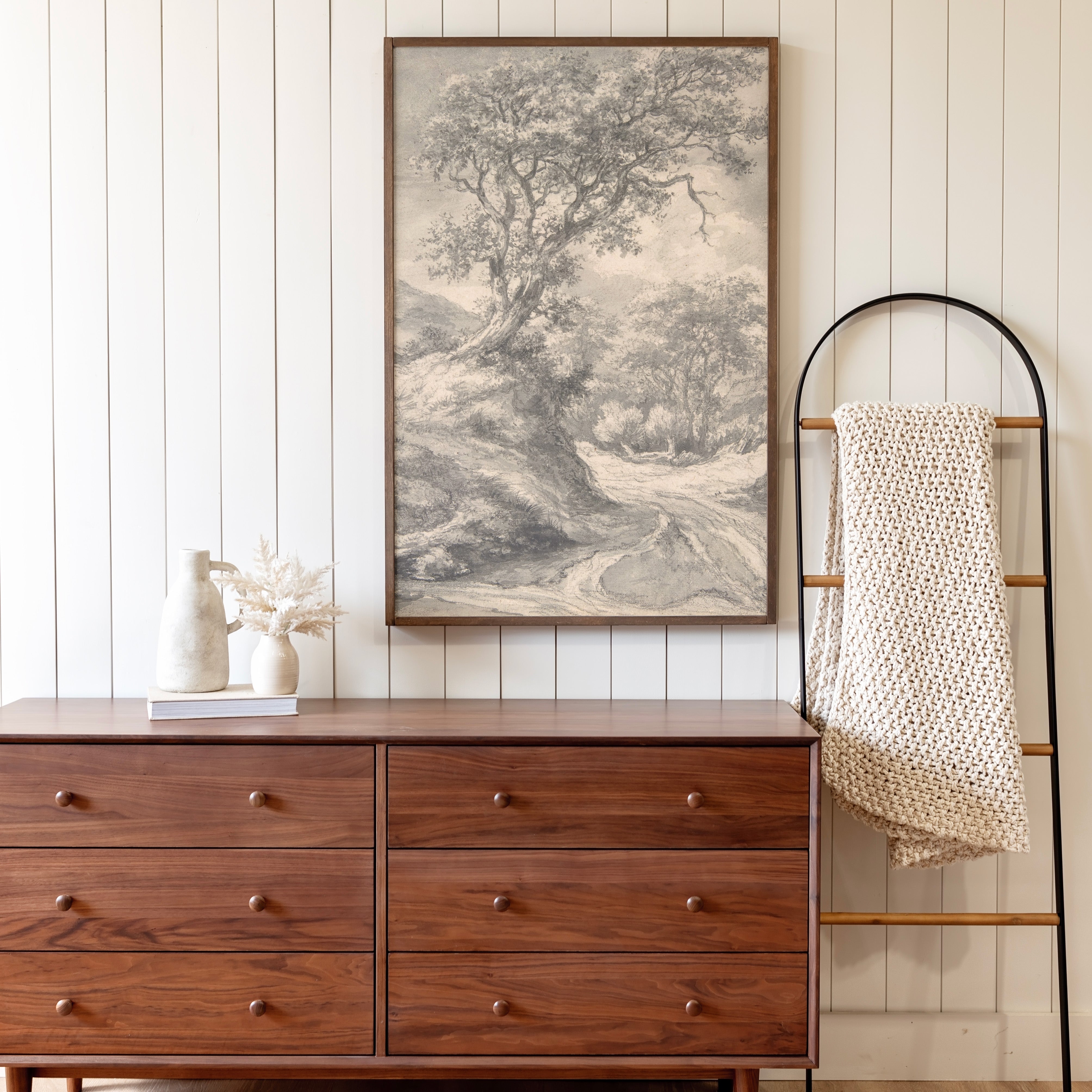 Black and White Tree Art | Framed Wood Art | 177