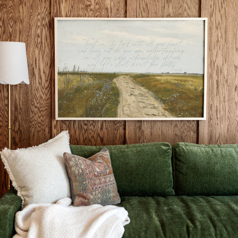 "Trust in the Lord" Large Framed Art | Horizontal | 179