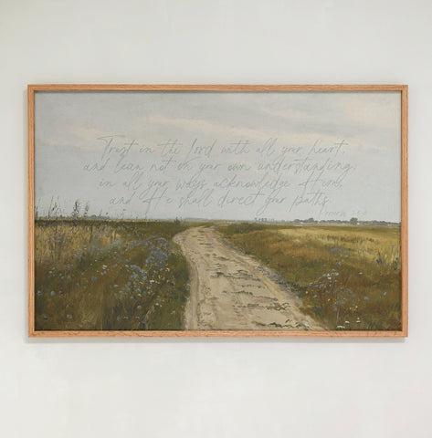 "Trust in the Lord" Large Framed Art | Horizontal | 179