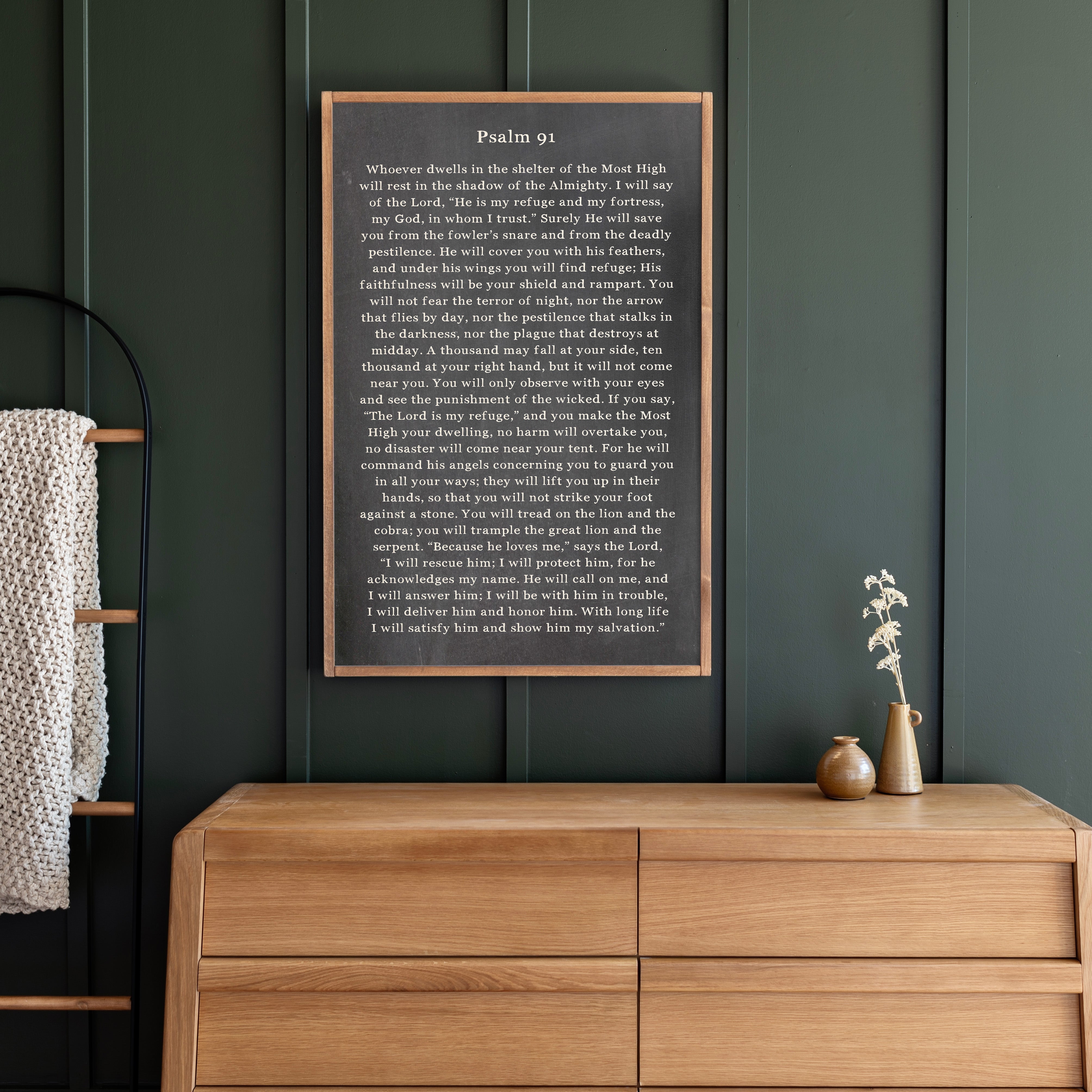 Psalm 91 | Framed Wood Art | 186