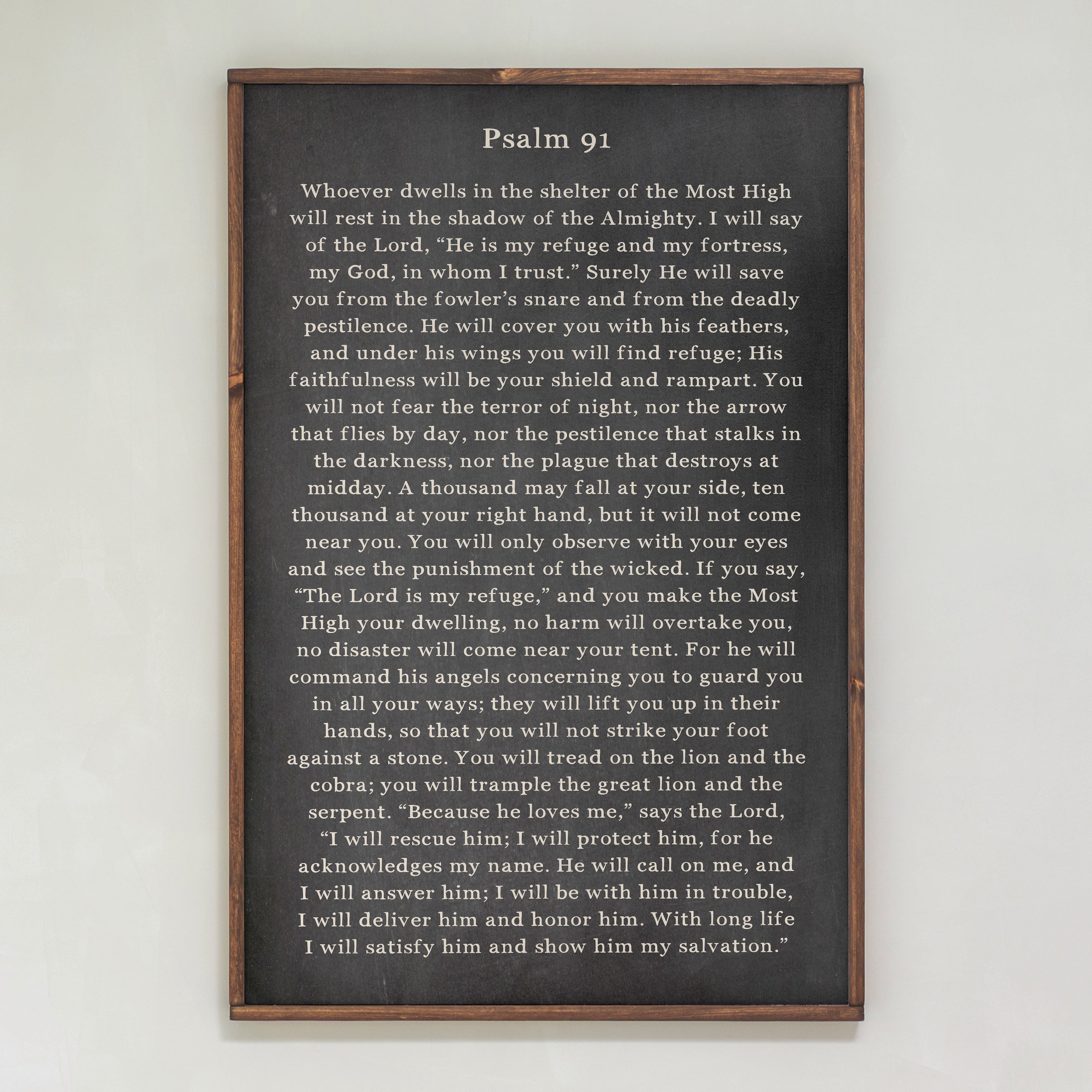 Psalm 91 | Framed Wood Art | 186