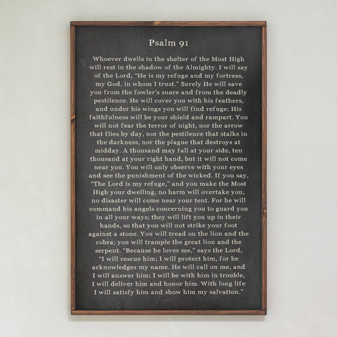 Psalm 91 | Framed Wood Art | 186