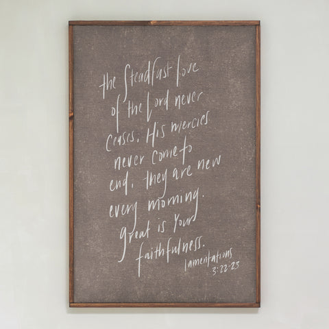 Great Is Your Faithfulness | Framed Wood Art | 195