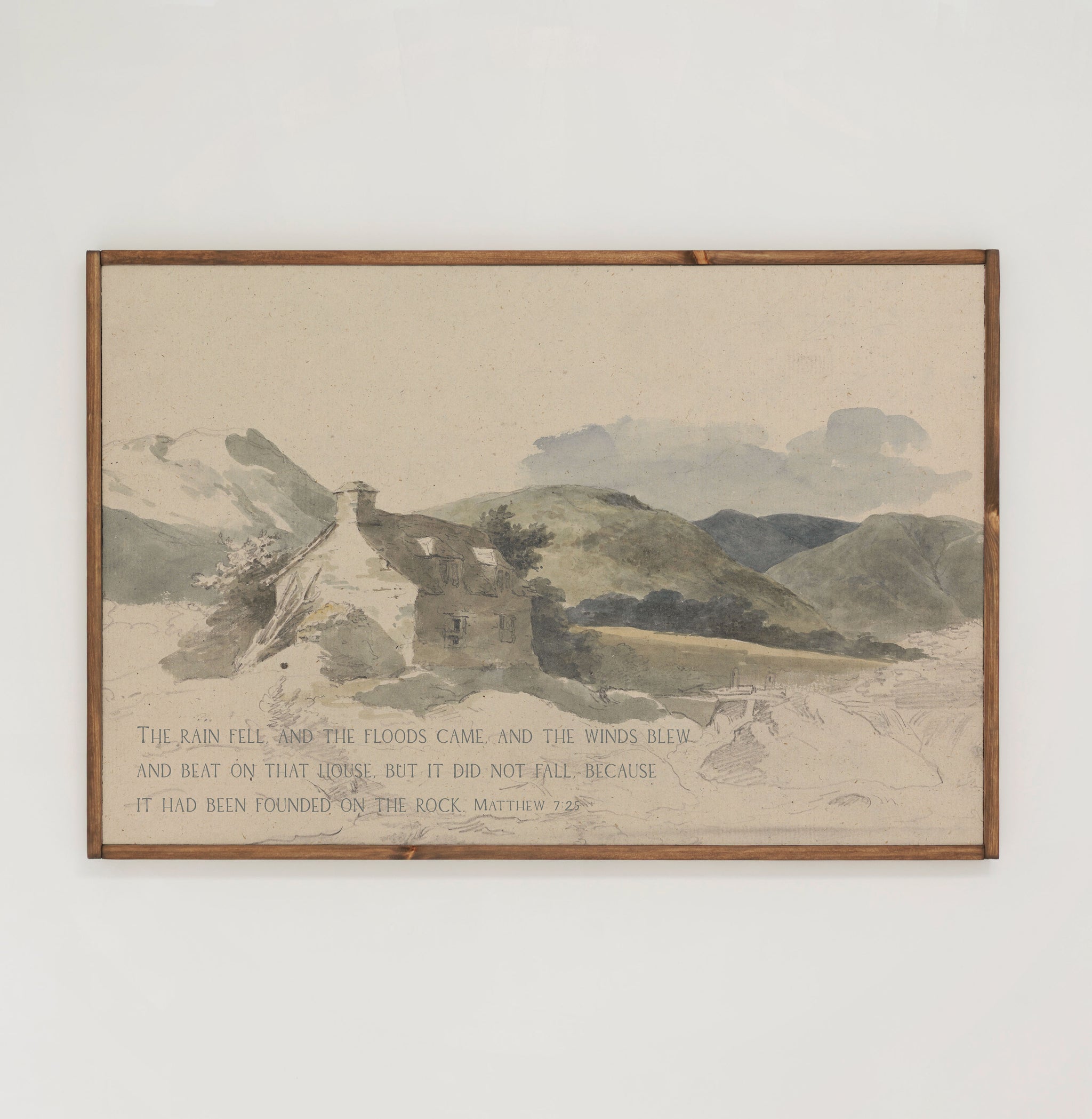 Built On The Rock | Framed Wooden Art - Horizontal | 201