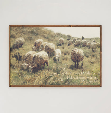 Psalm 23 | Framed Wooden Art - Horizontal | 205