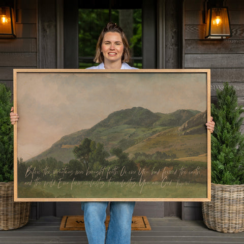 "Before the Mountains" Large Framed Art | Horizontal | 208