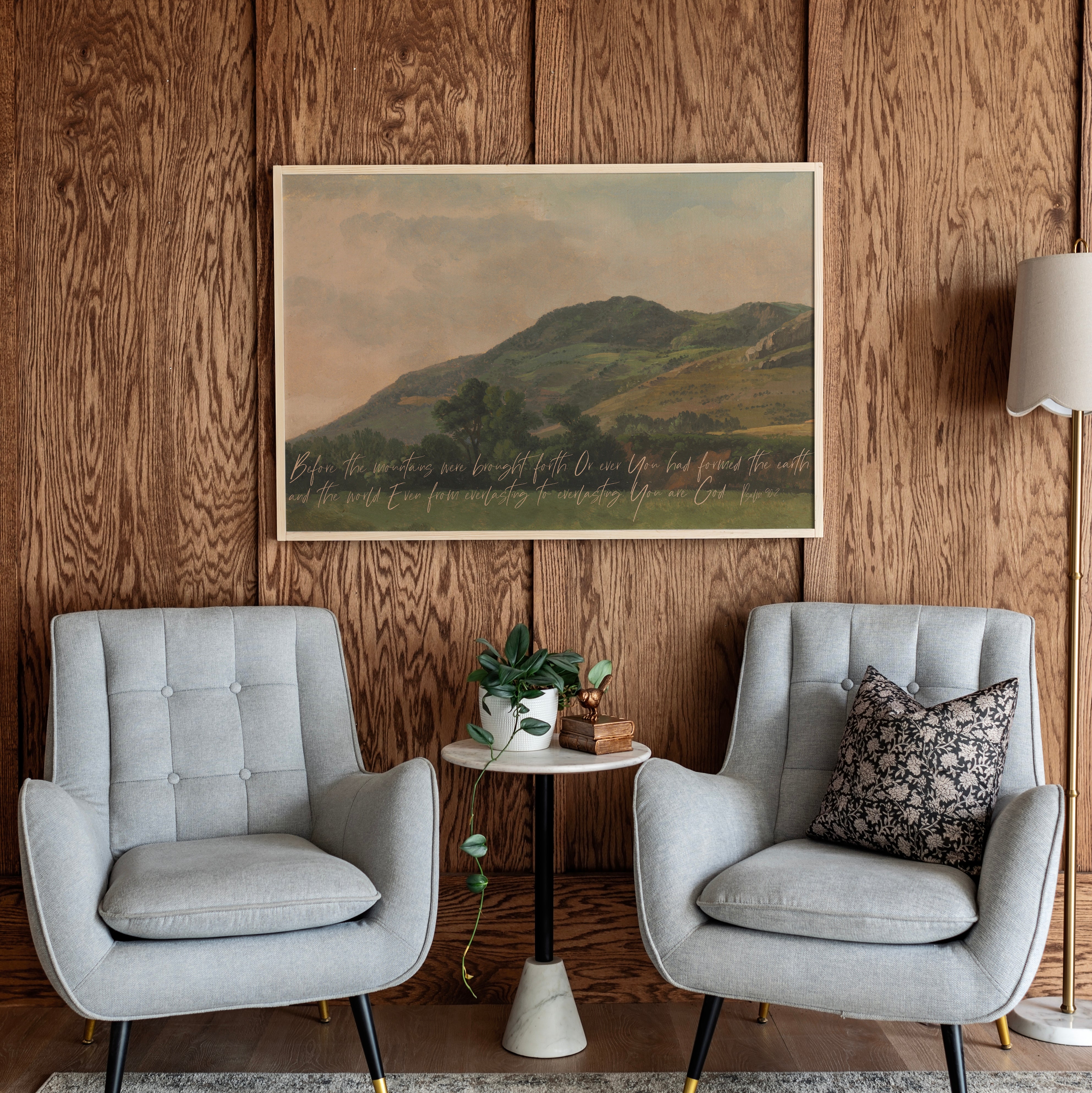 Before The Mountains | Psalm 90:2 | Framed Wooden Art - Horizontal | 208