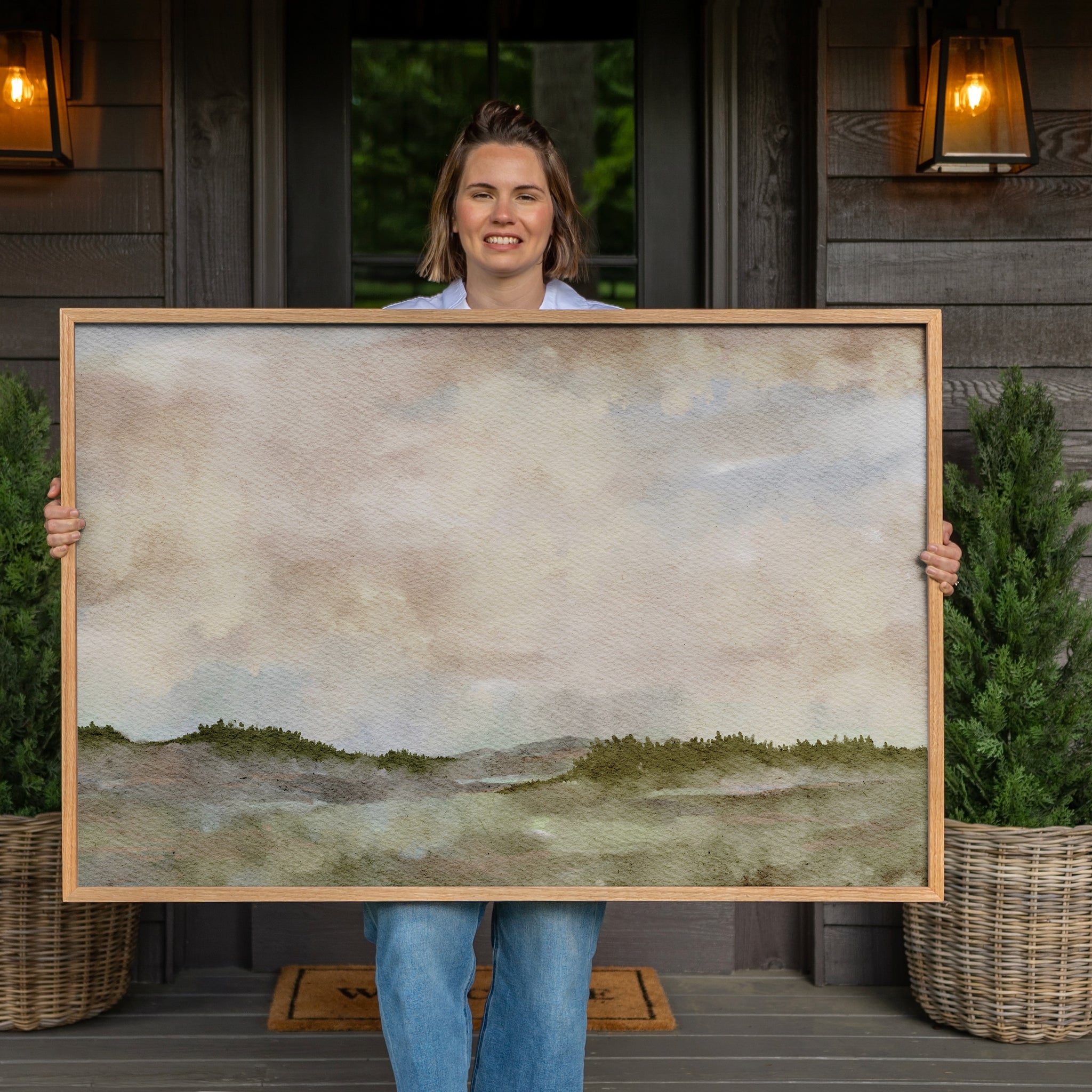 "Muted Sky" Large Framed Art | Horizontal | 245