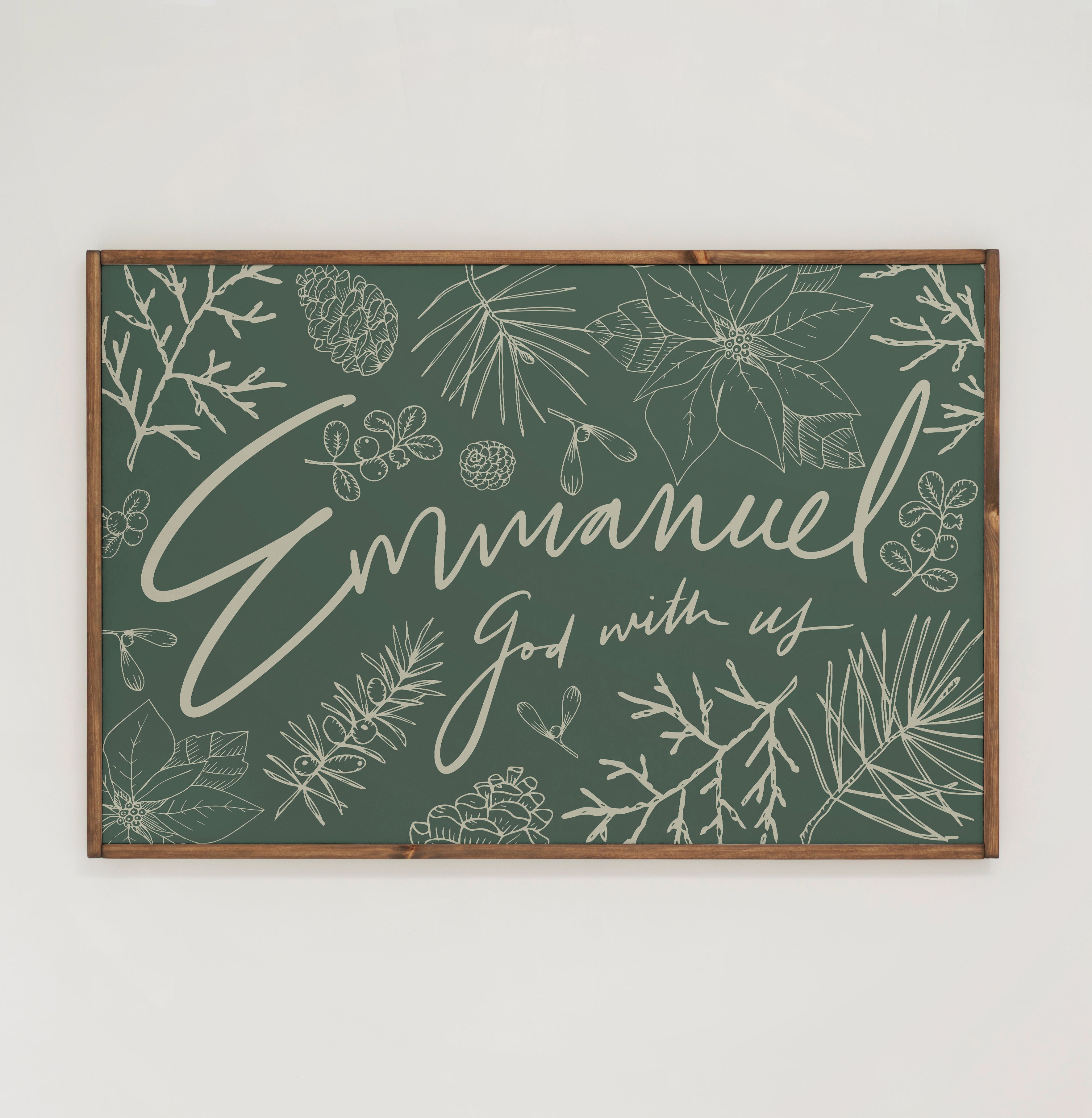 Emmanuel | Framed Wooden Art - Horizontal | 256
