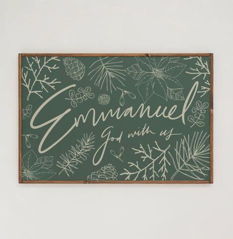 Emmanuel | Framed Wooden Art - Horizontal | 256