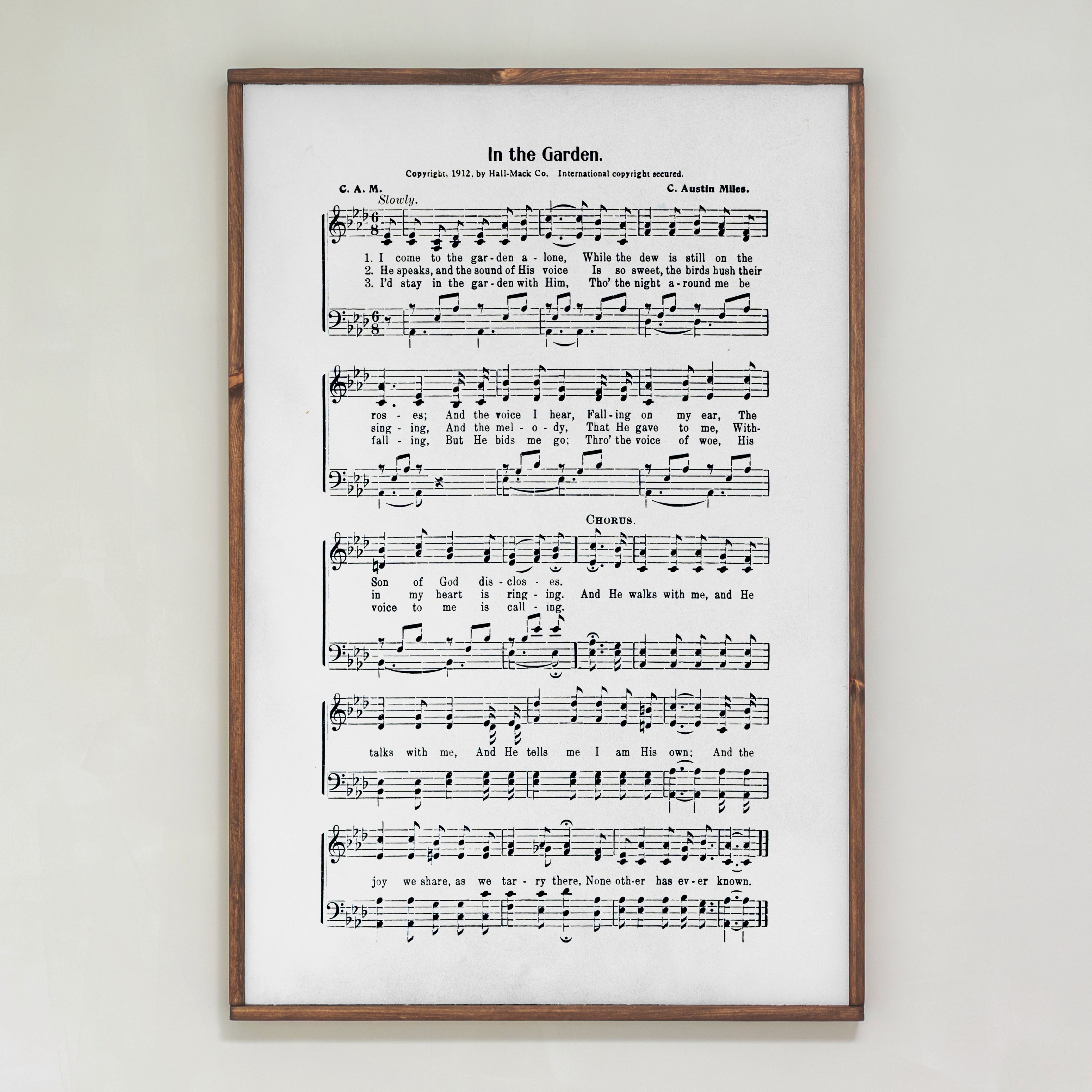 In The Garden Hymn | Framed Wood Art | 273