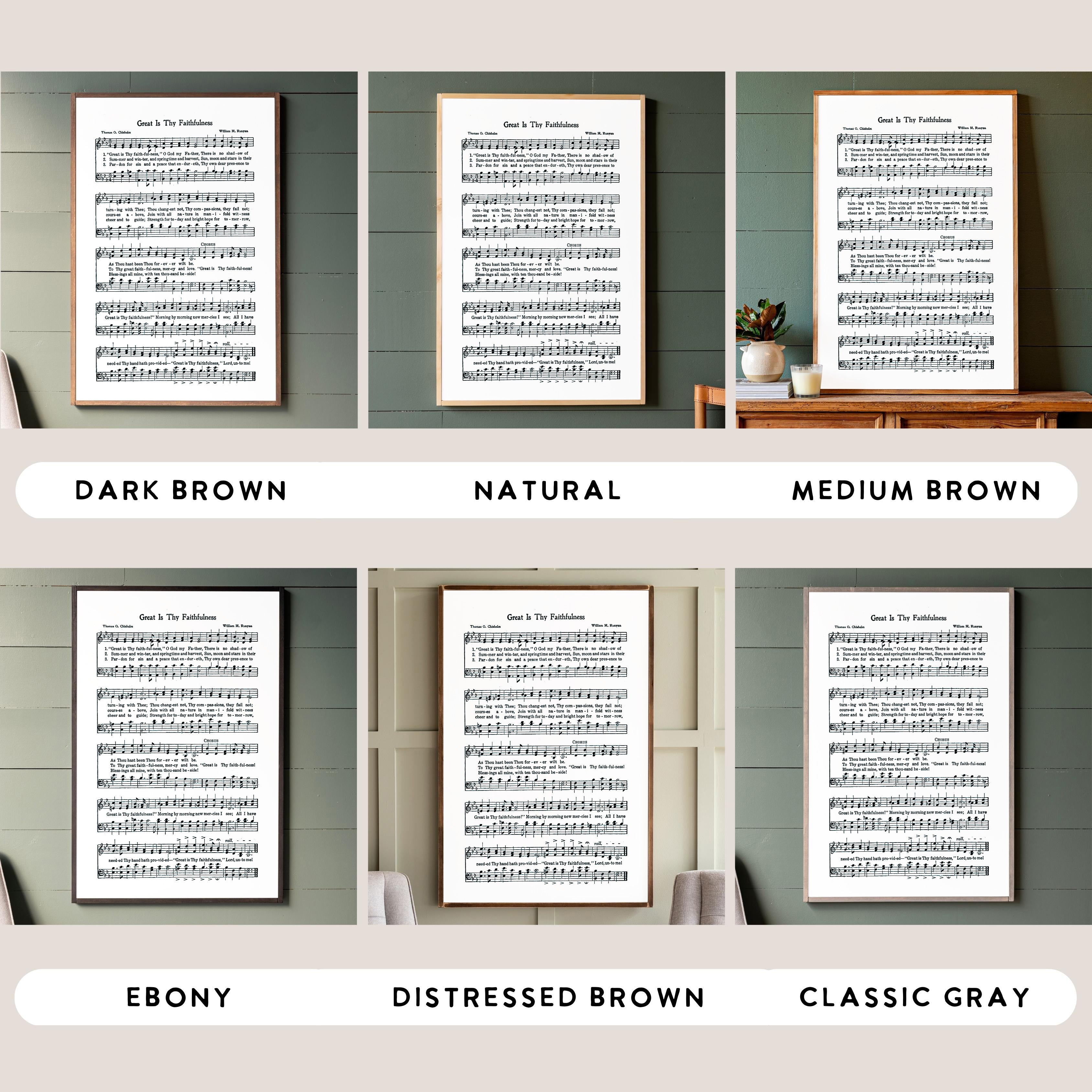 Great Is Thy Faithfulness Hymn | Framed Wood Art | 276