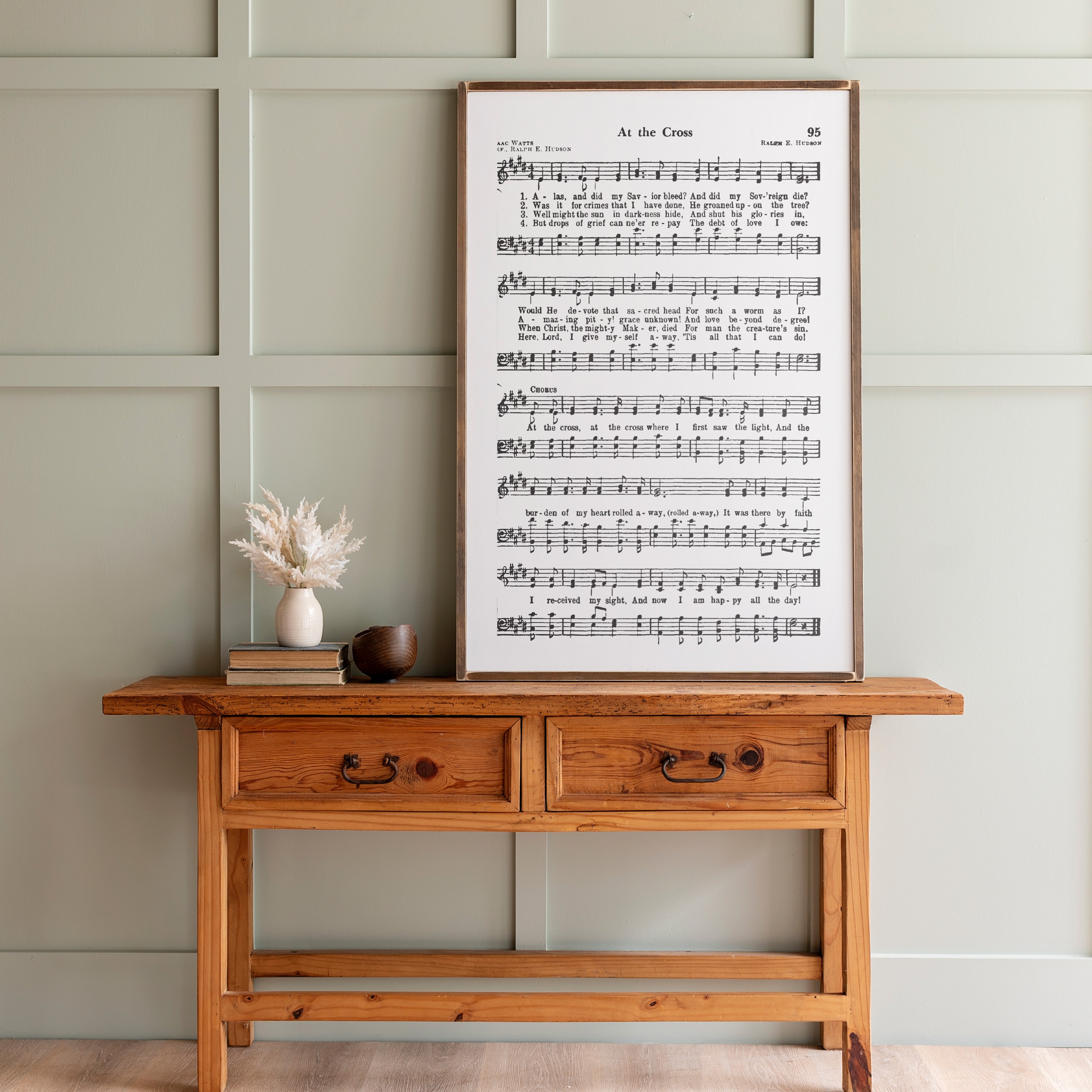 At The Cross Hymn | Framed Wood Art | 283
