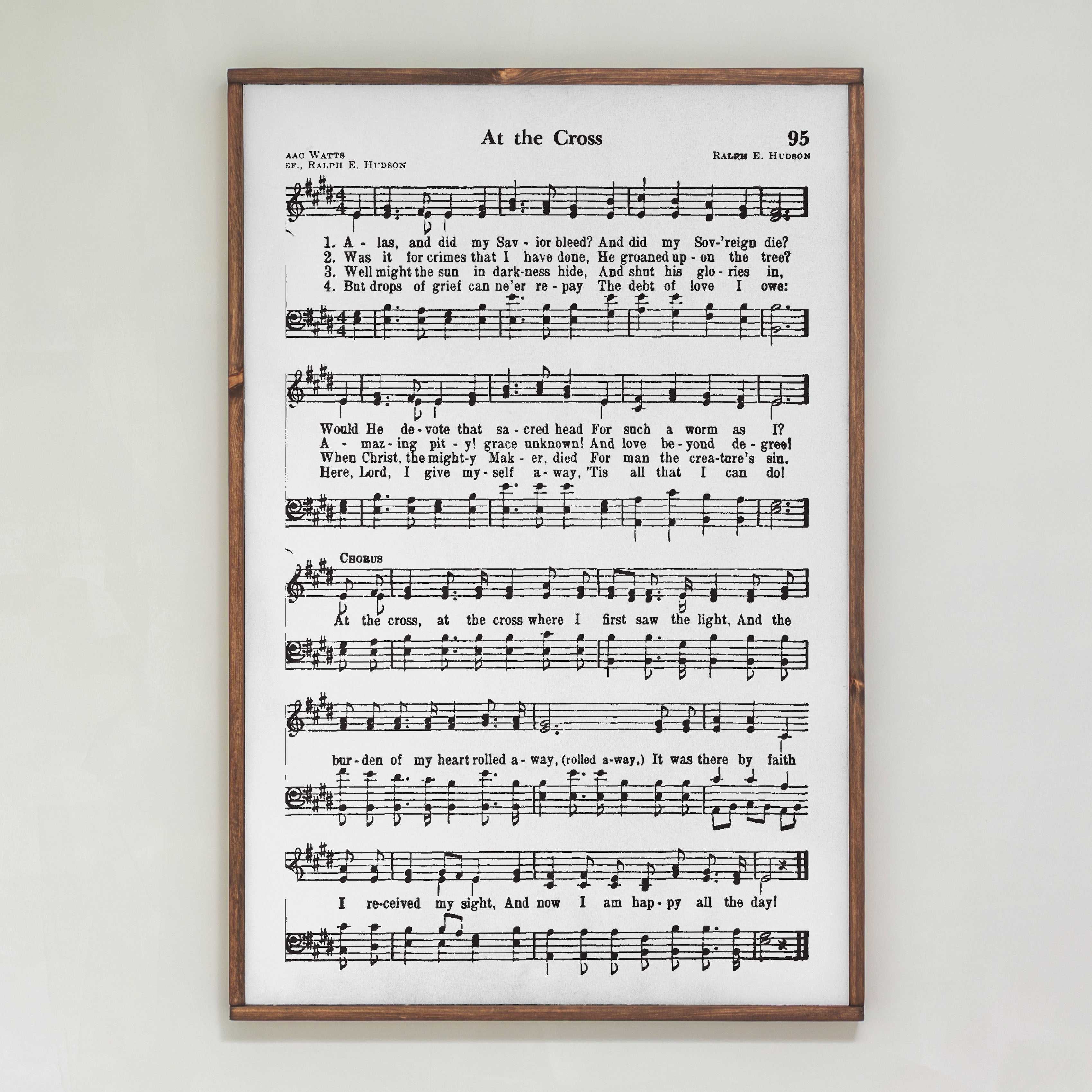 At The Cross Hymn | Framed Wood Art | 283