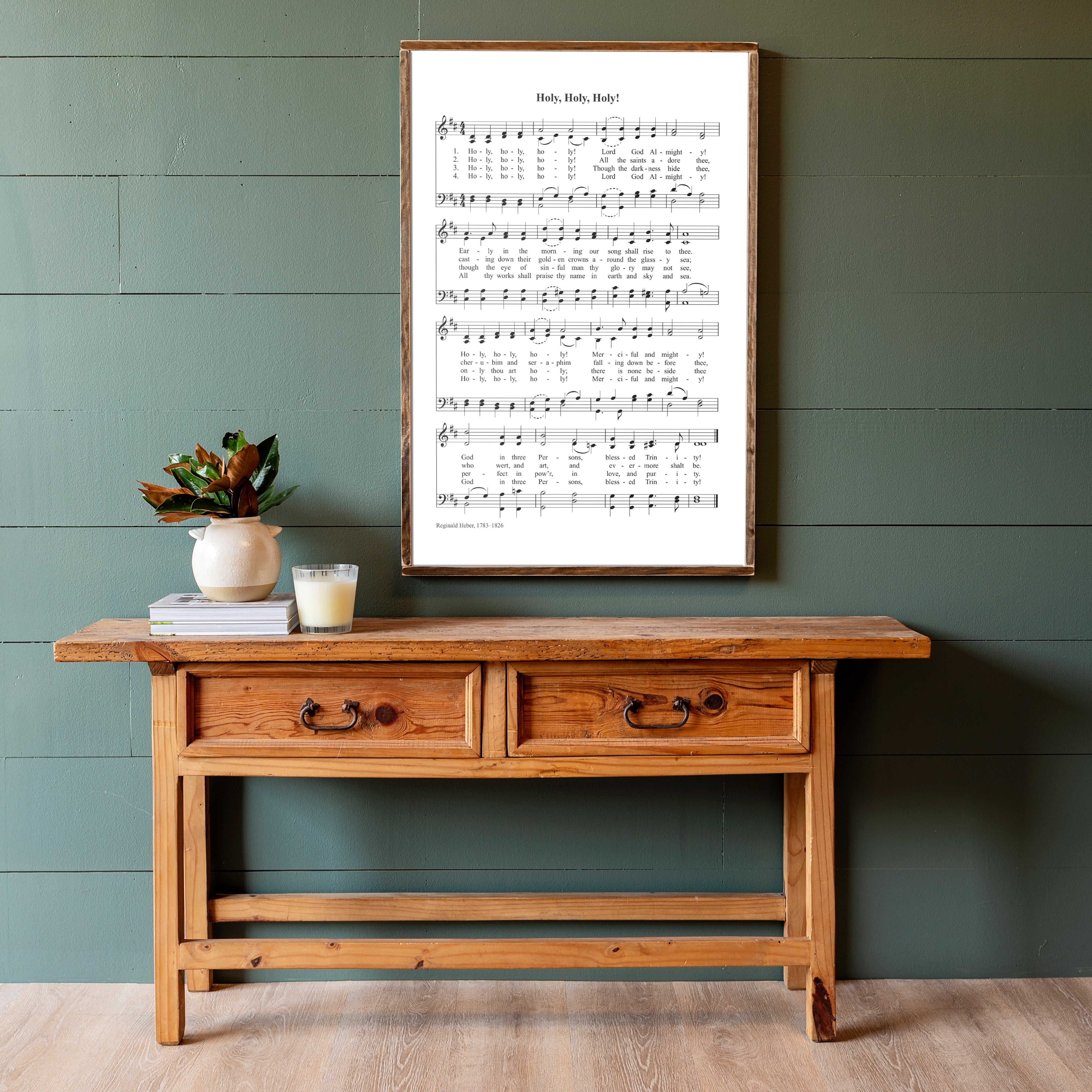 Holy, Holy, Holy! Hymn | Framed Wood Art | 295