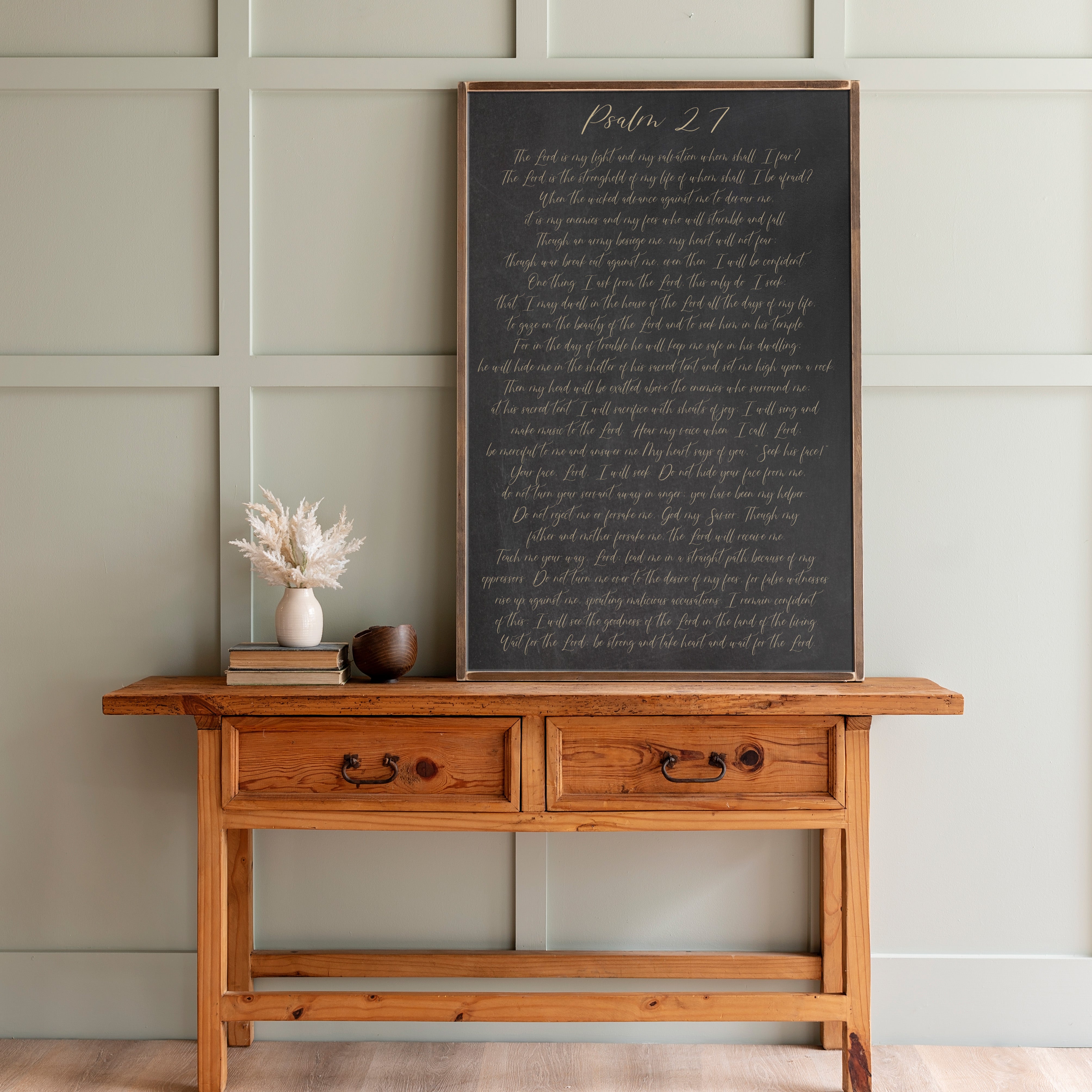 Psalm 27 | Framed Wooden Art | 298