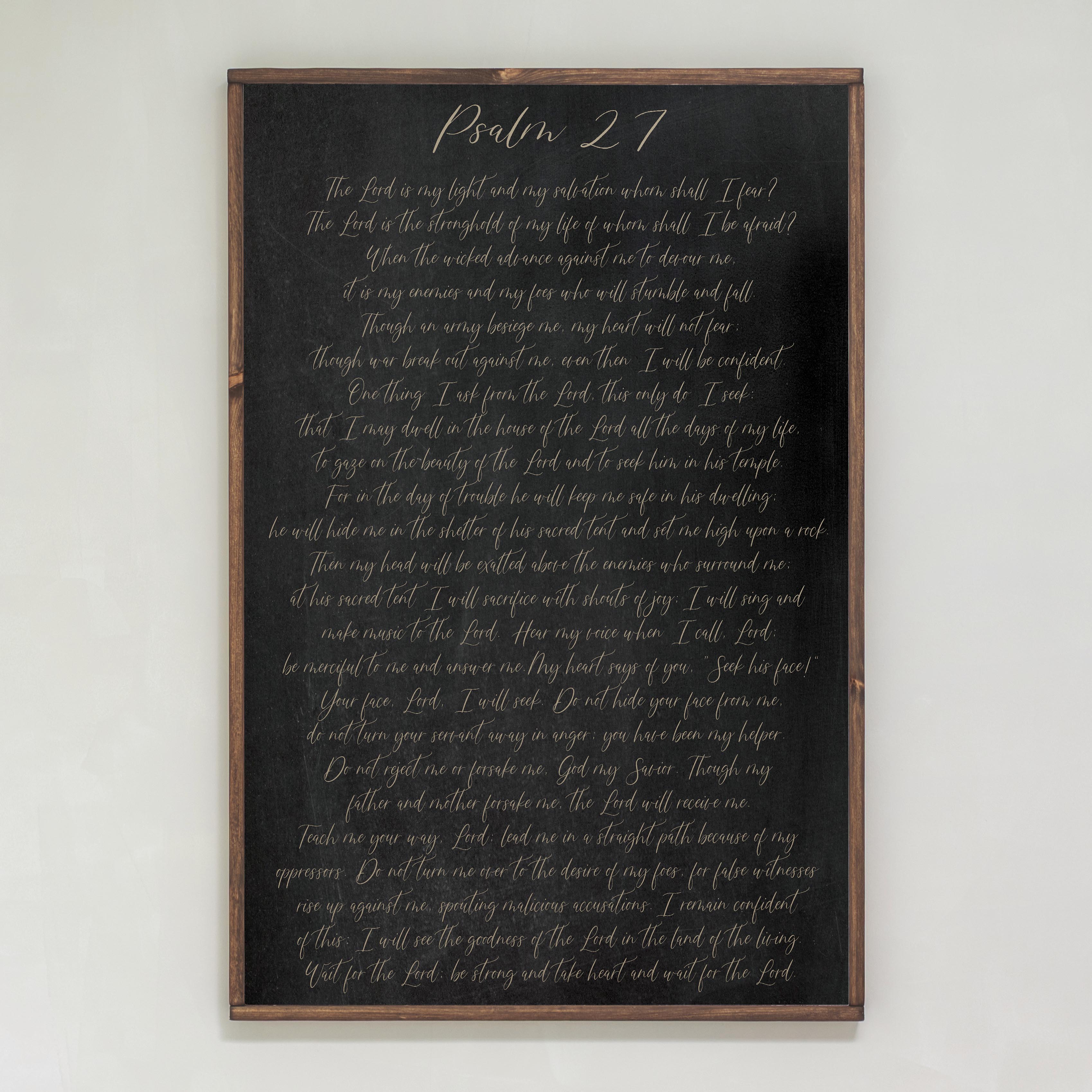 Psalm 27 | Framed Wooden Art | 298