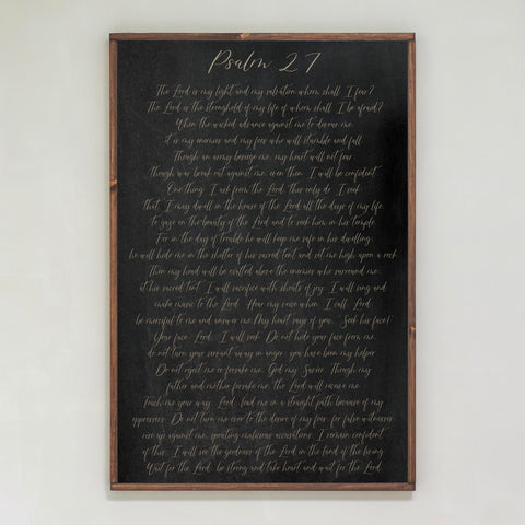 Psalm 27 | Framed Wooden Art | 298