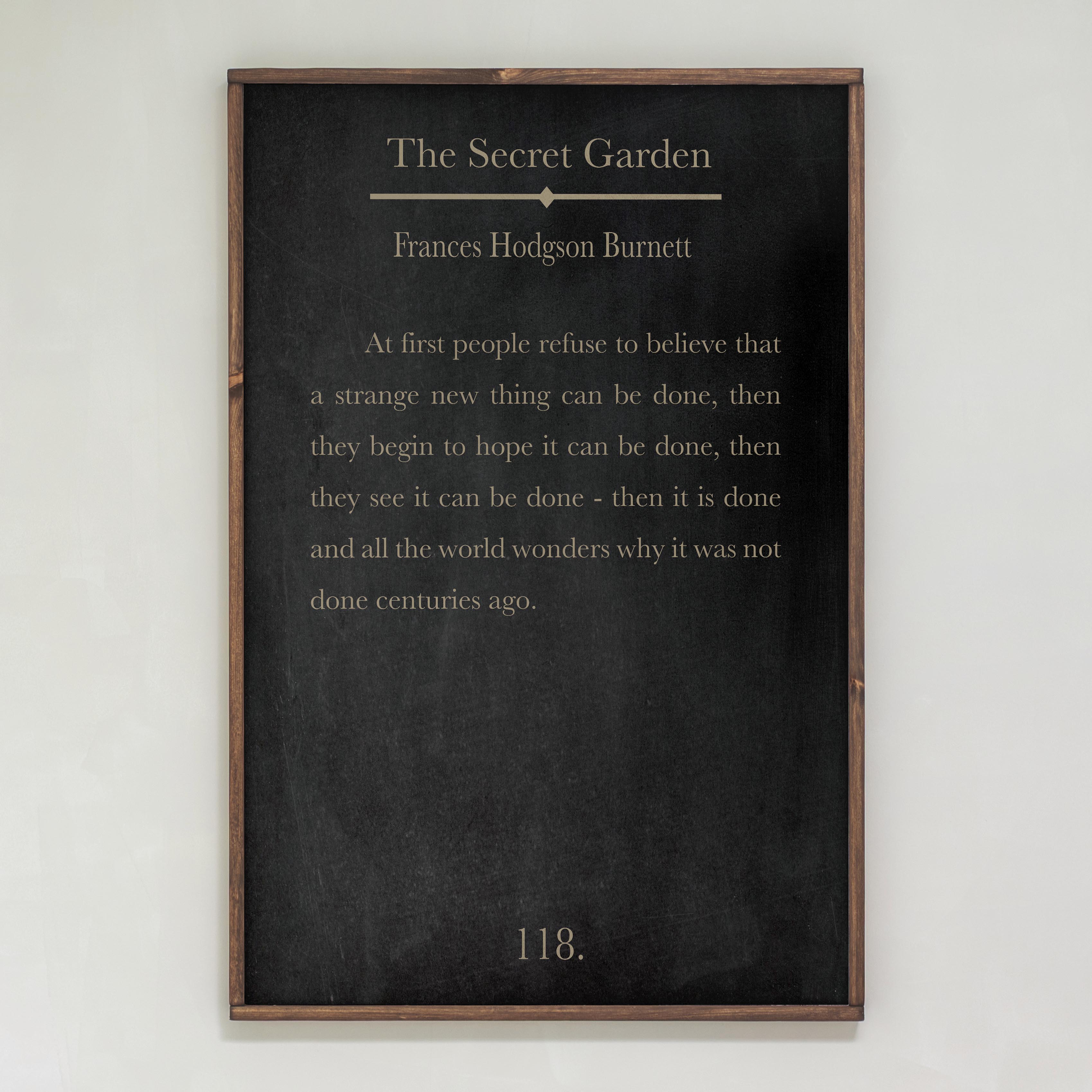 The Secret Garden | Framed Wooden Art | 300