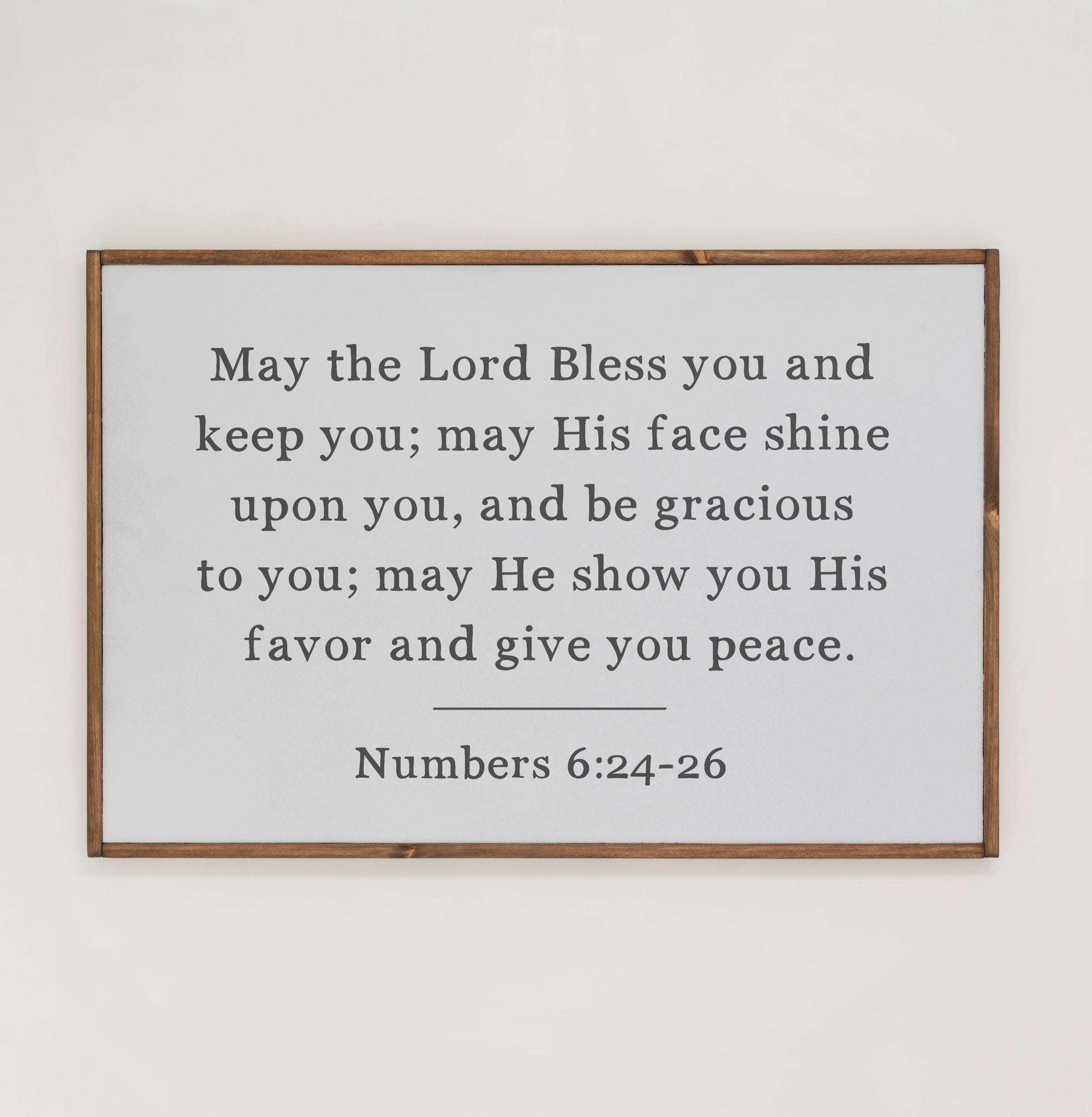 May The Lord Bless You and Keep You | Framed Wooden Art - Horizontal | 325