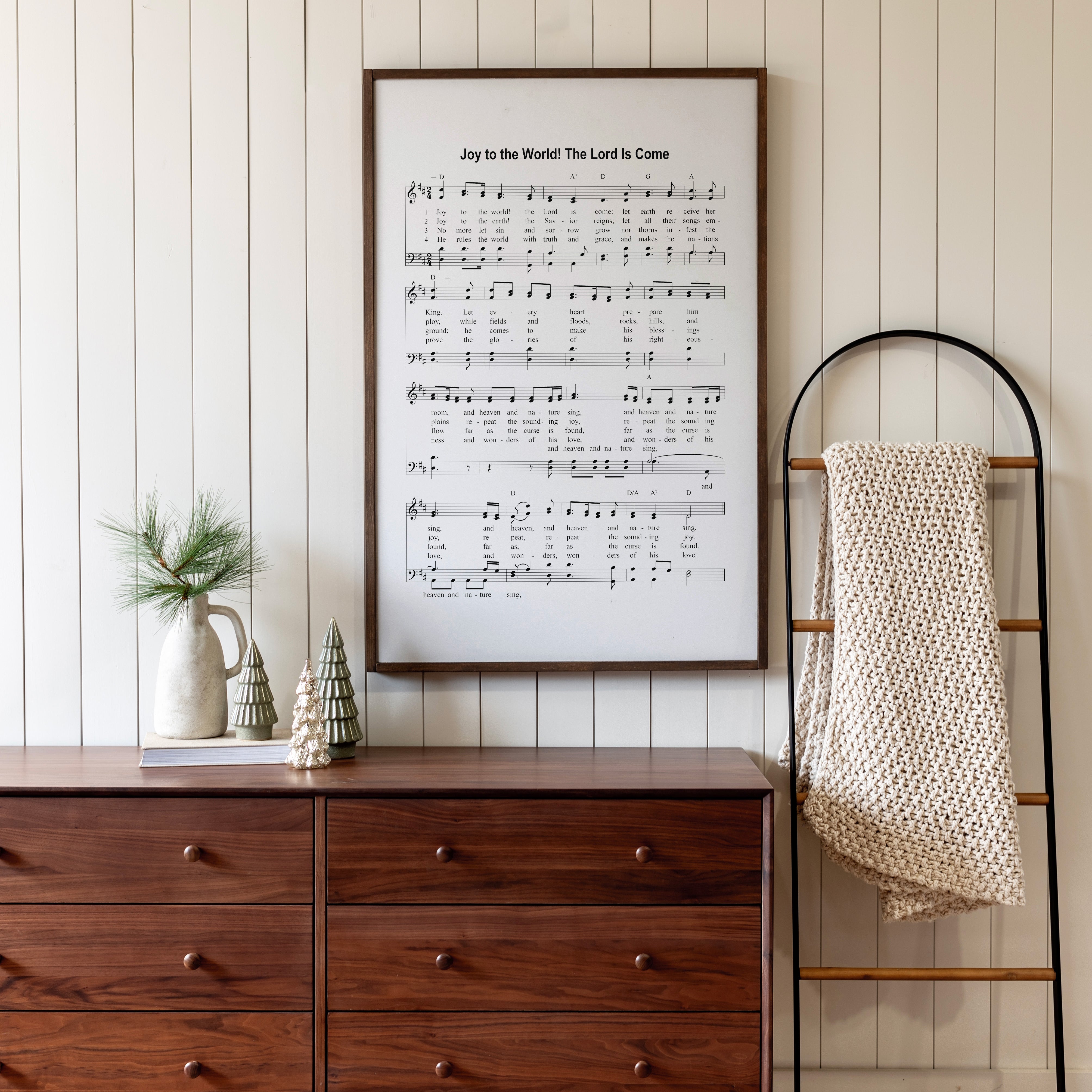 Joy to the World Hymn | Framed Wood Art | 373