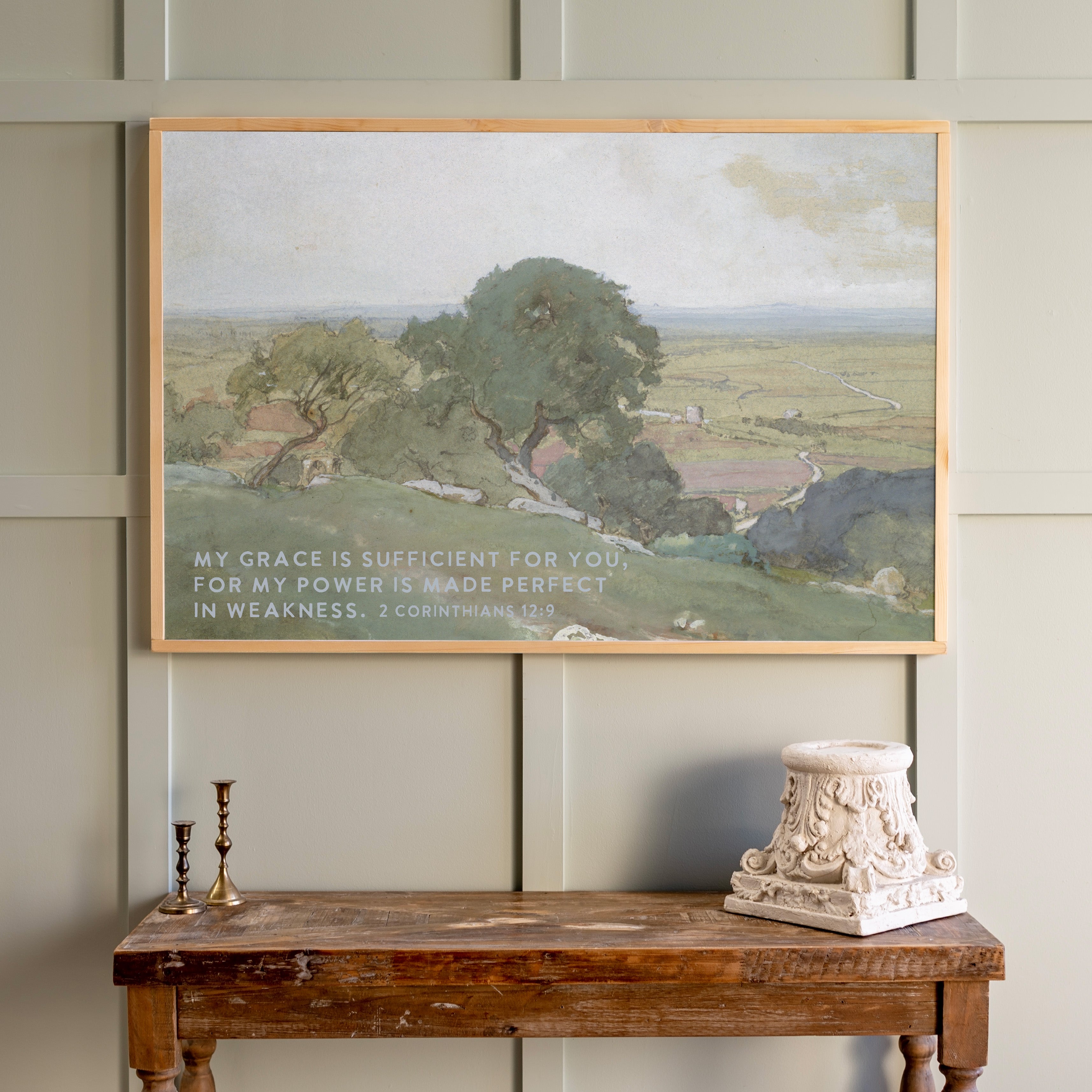 My Grace Is Sufficient | Framed Wooden Art - Horizontal | 402