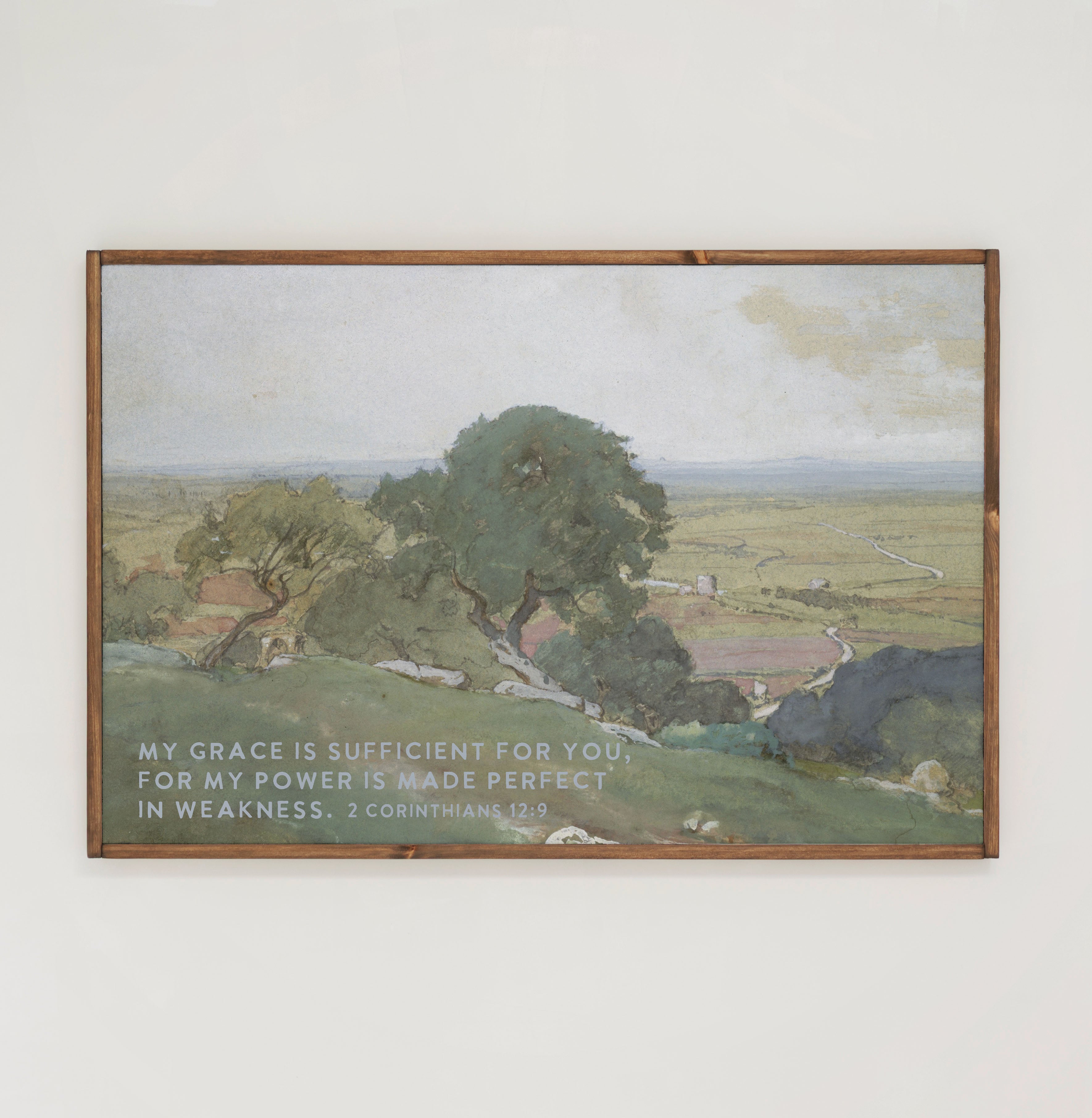 My Grace Is Sufficient | Framed Wooden Art - Horizontal | 402