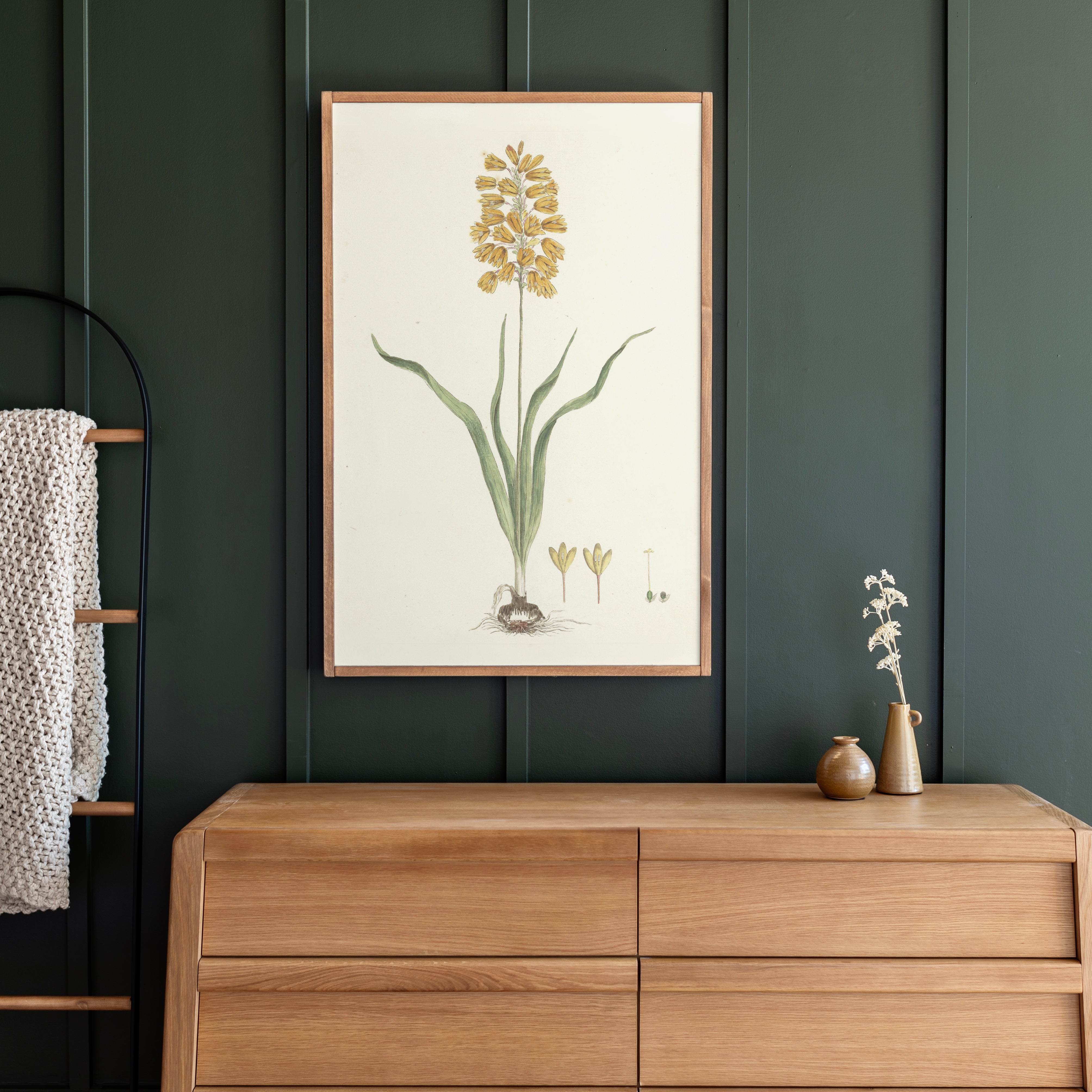 Yellow Botanical | Framed Wood Art | 409