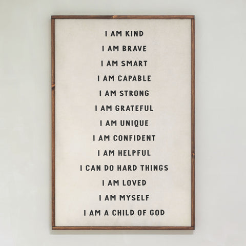 Affirmations | Framed Wood Art | 410