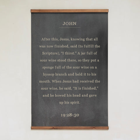 "It Is finished" John 19:28-30 | Vertical Tapestry | 434
