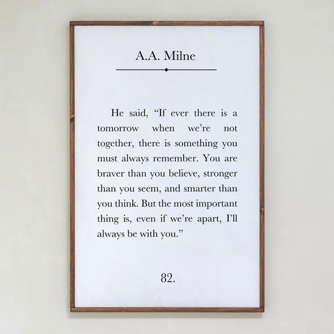 Winnie The Pooh | Framed Wooden Art | 455