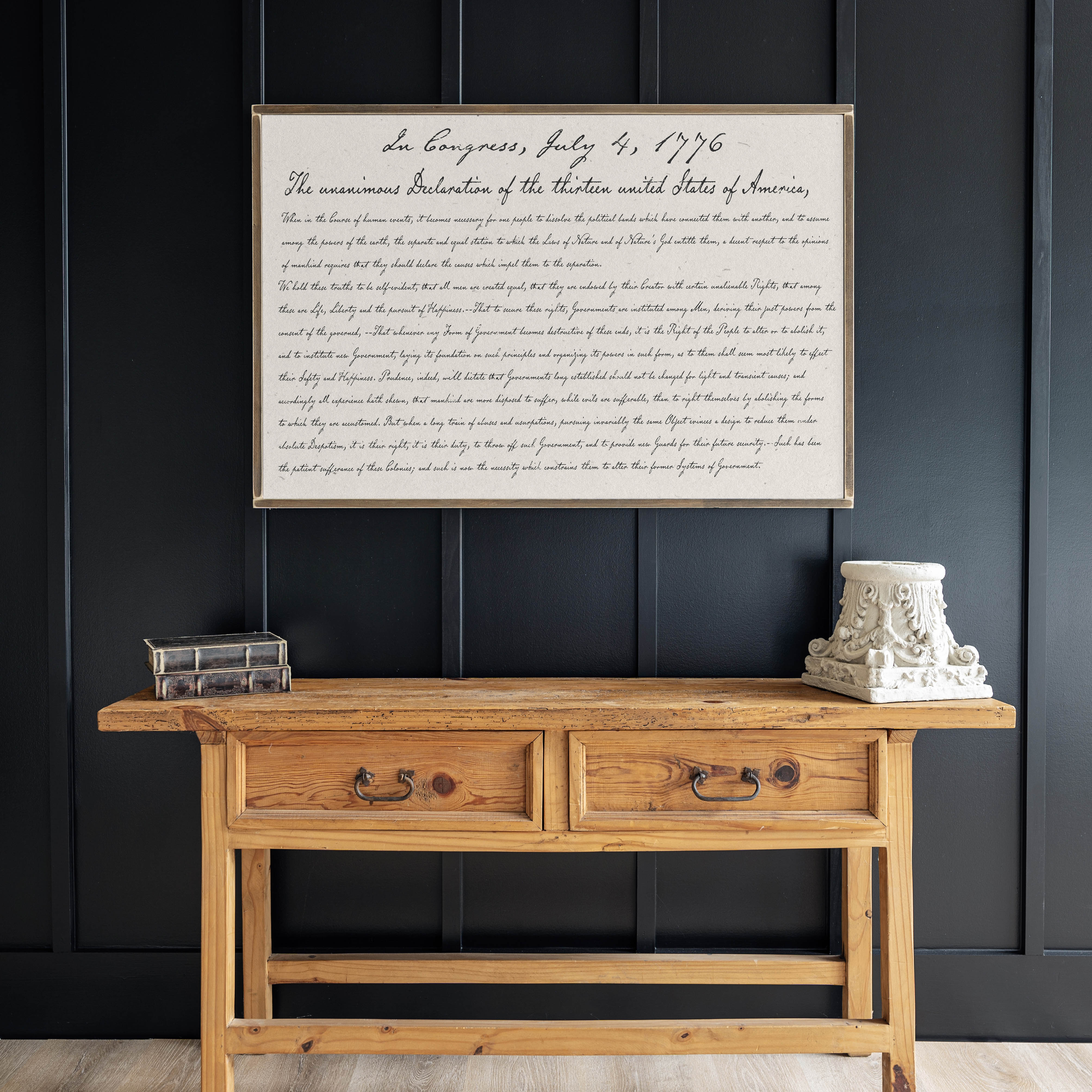 Declaration of Independence | Framed Wooden Art - Horizontal | 458