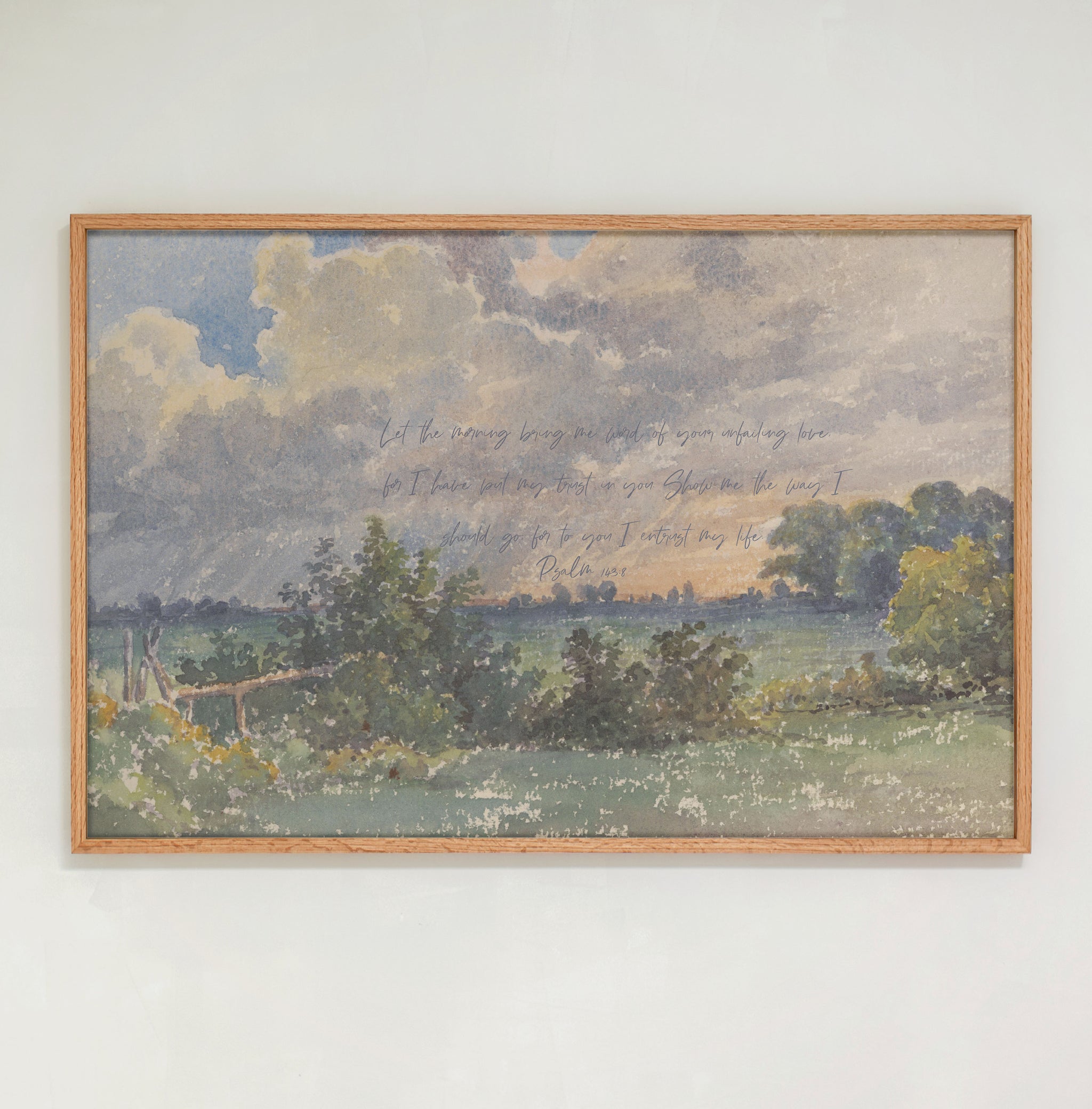 "Let The Morning Bring Me Word" Framed Canvas | Horizontal | 465