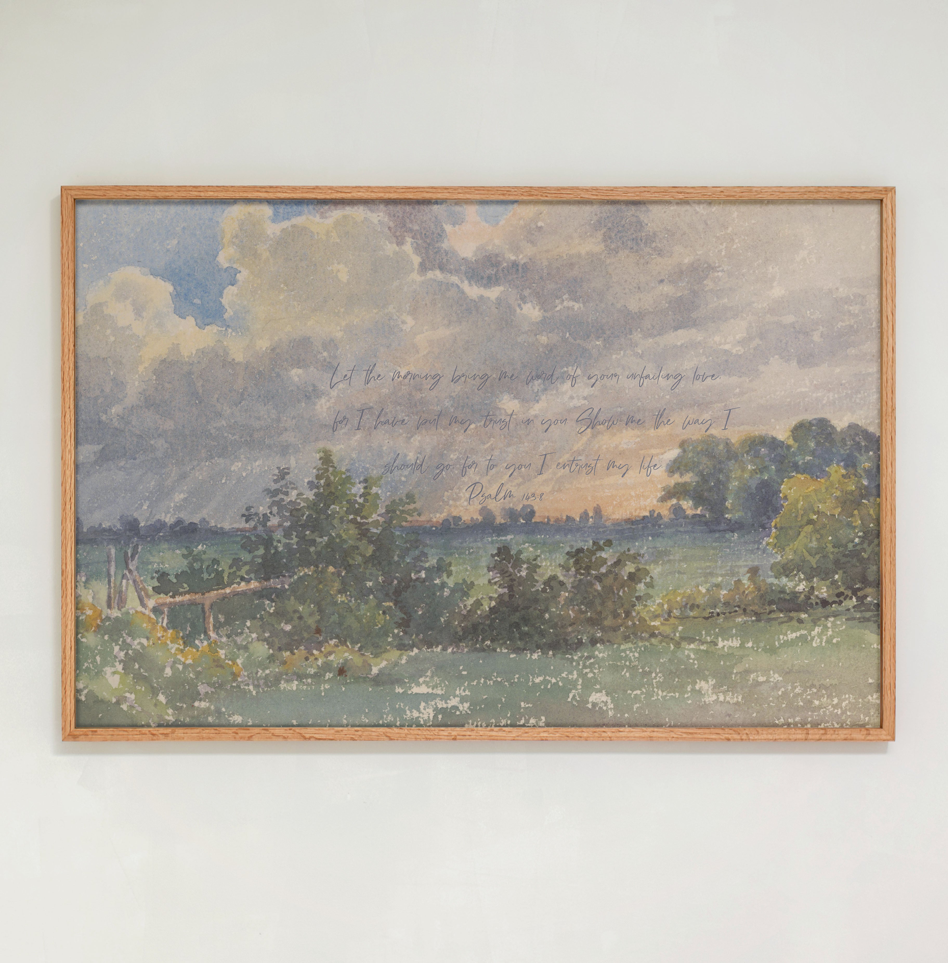 "Let The Morning Bring Me Word" Large Framed Art | Horizontal | 465