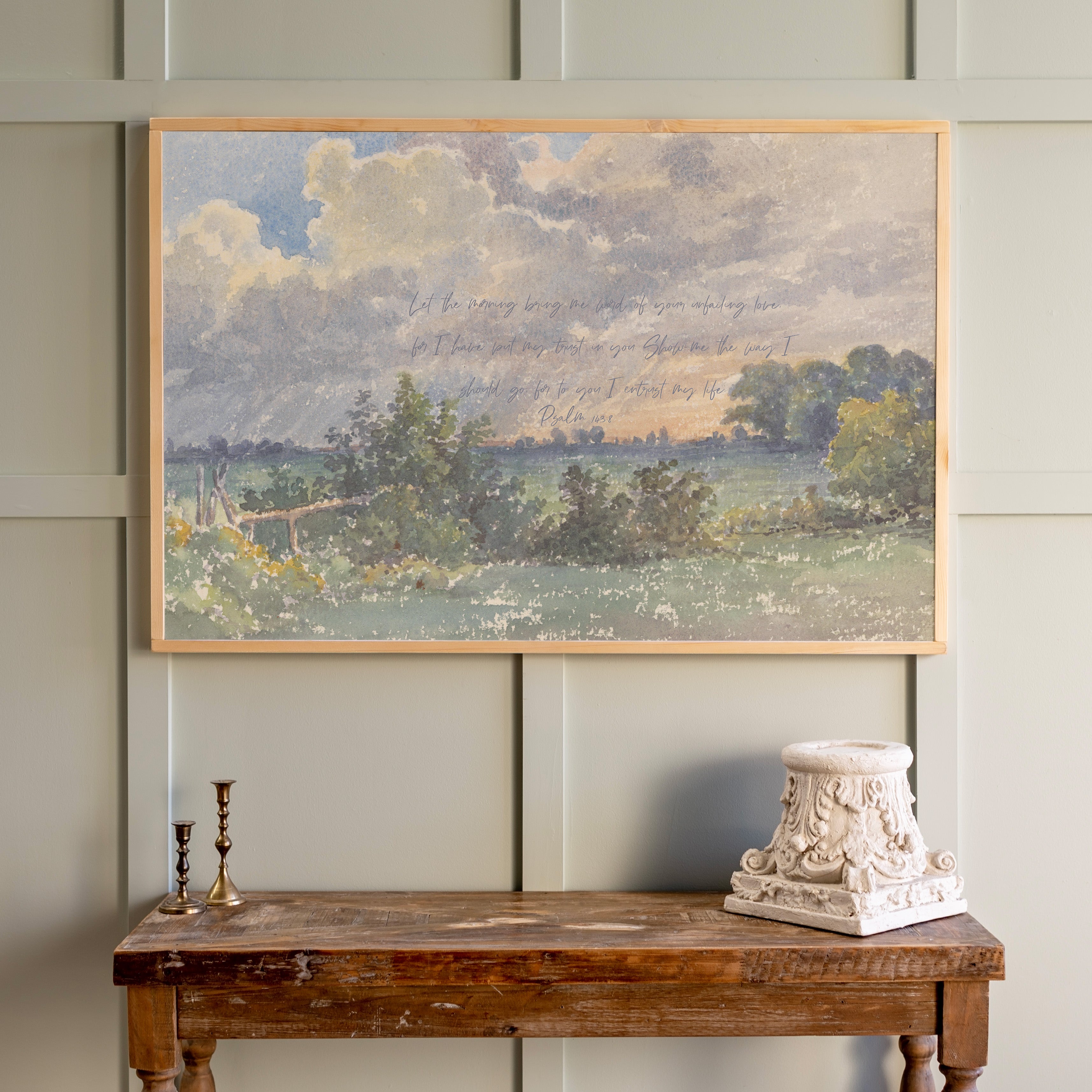 Let The Morning | Framed Wooden Art - Horizontal | 465