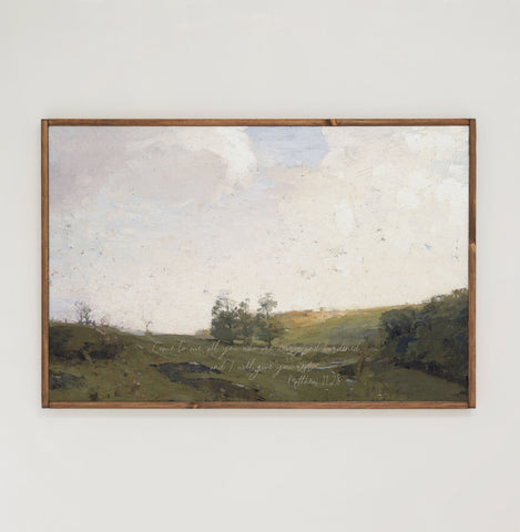 I Will Give You Rest | Framed Wooden Art - Horizontal | 470