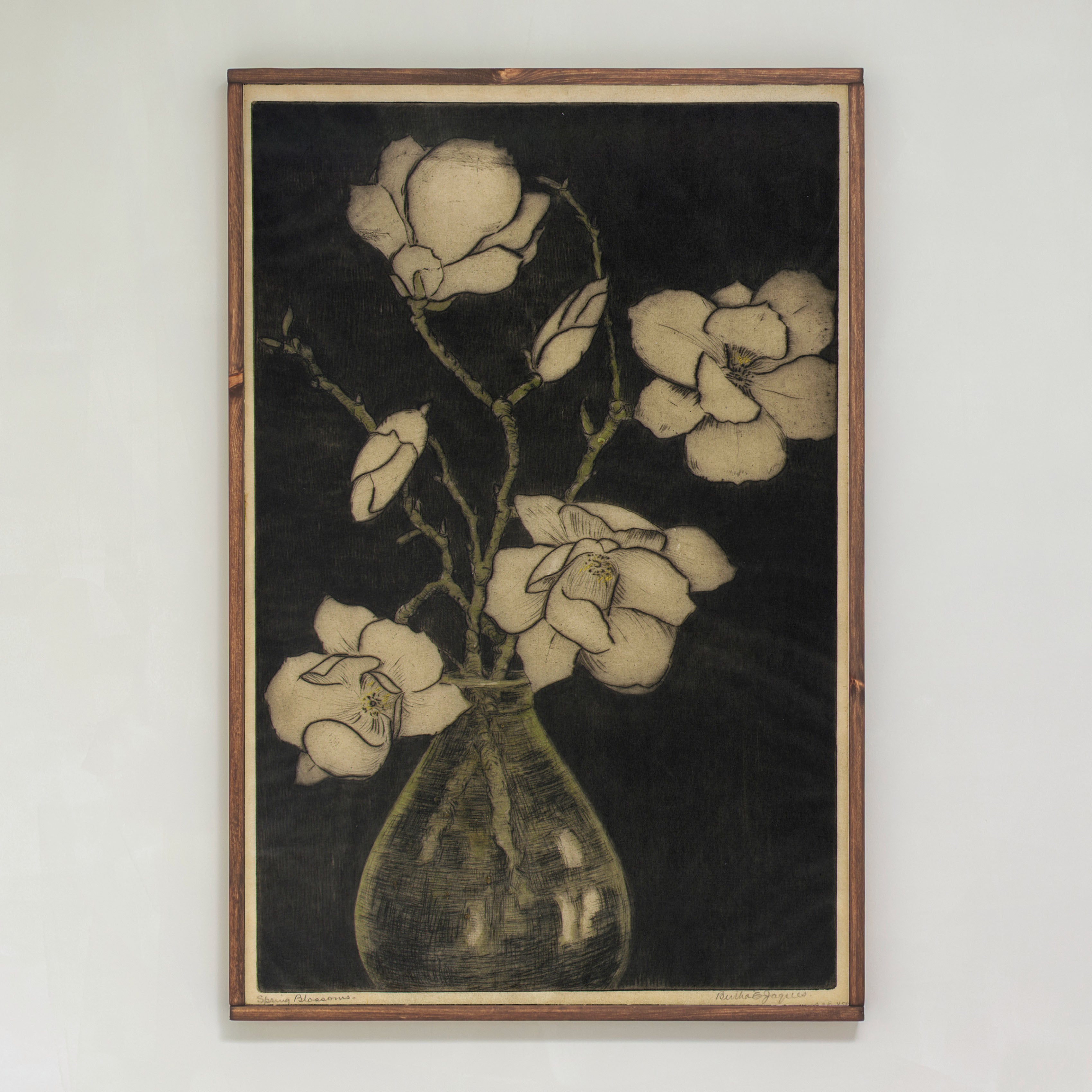 Vintage Floral In Vase Print | Framed Wood Art | 510