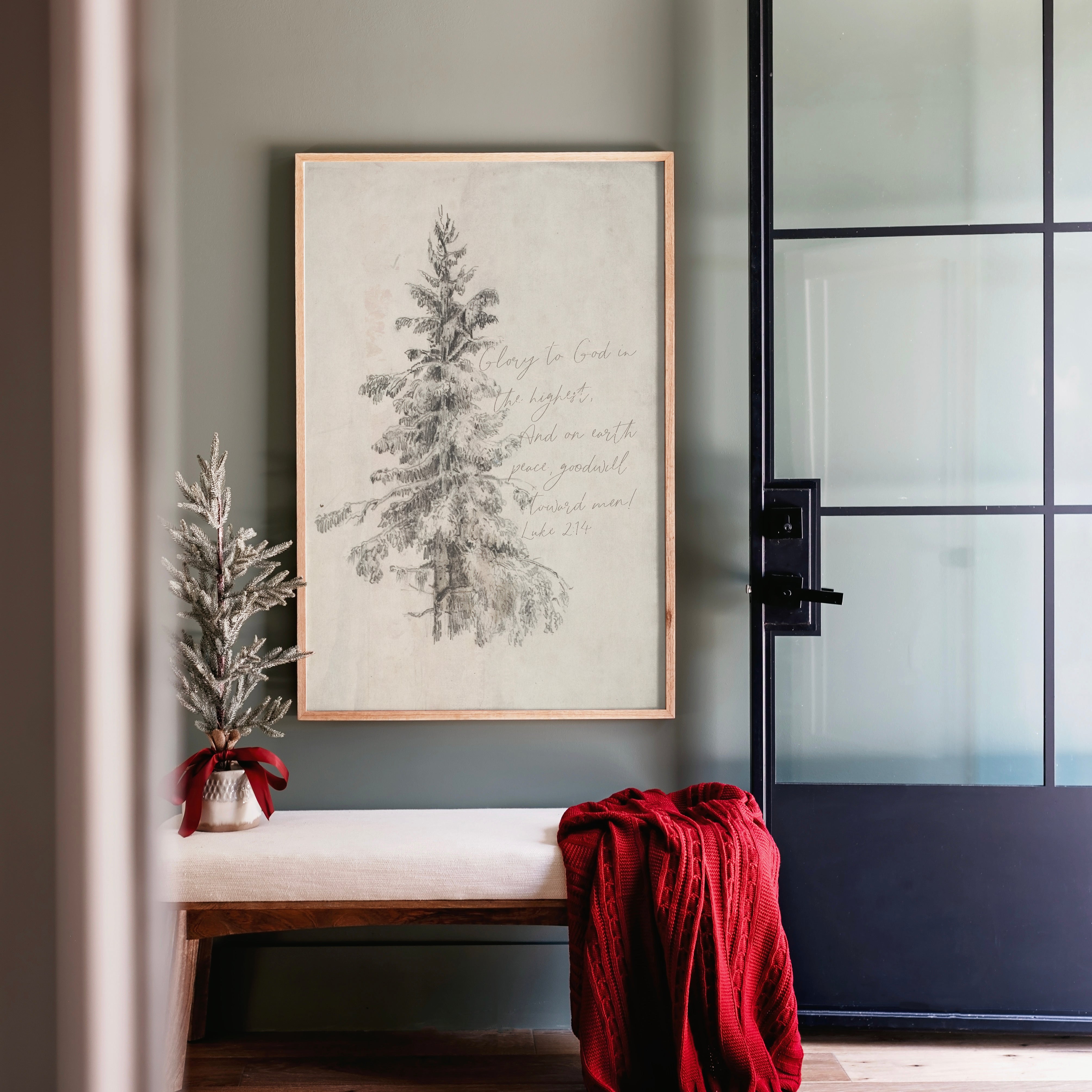 "Glory To God In The Highest" Framed Canvas | Vertical | 526