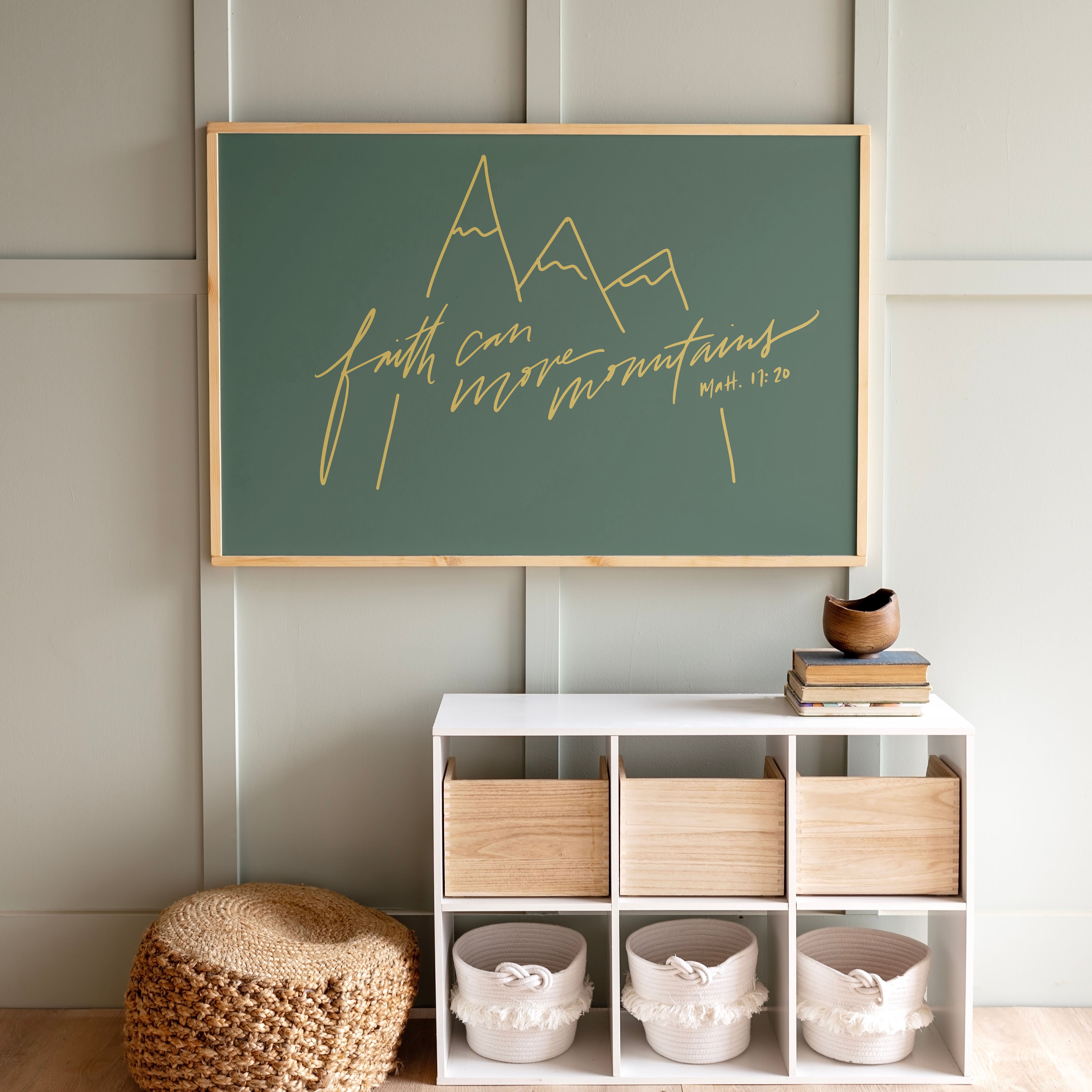 Faith Can Move Mountains | Framed Wooden Art - Horizontal | 539