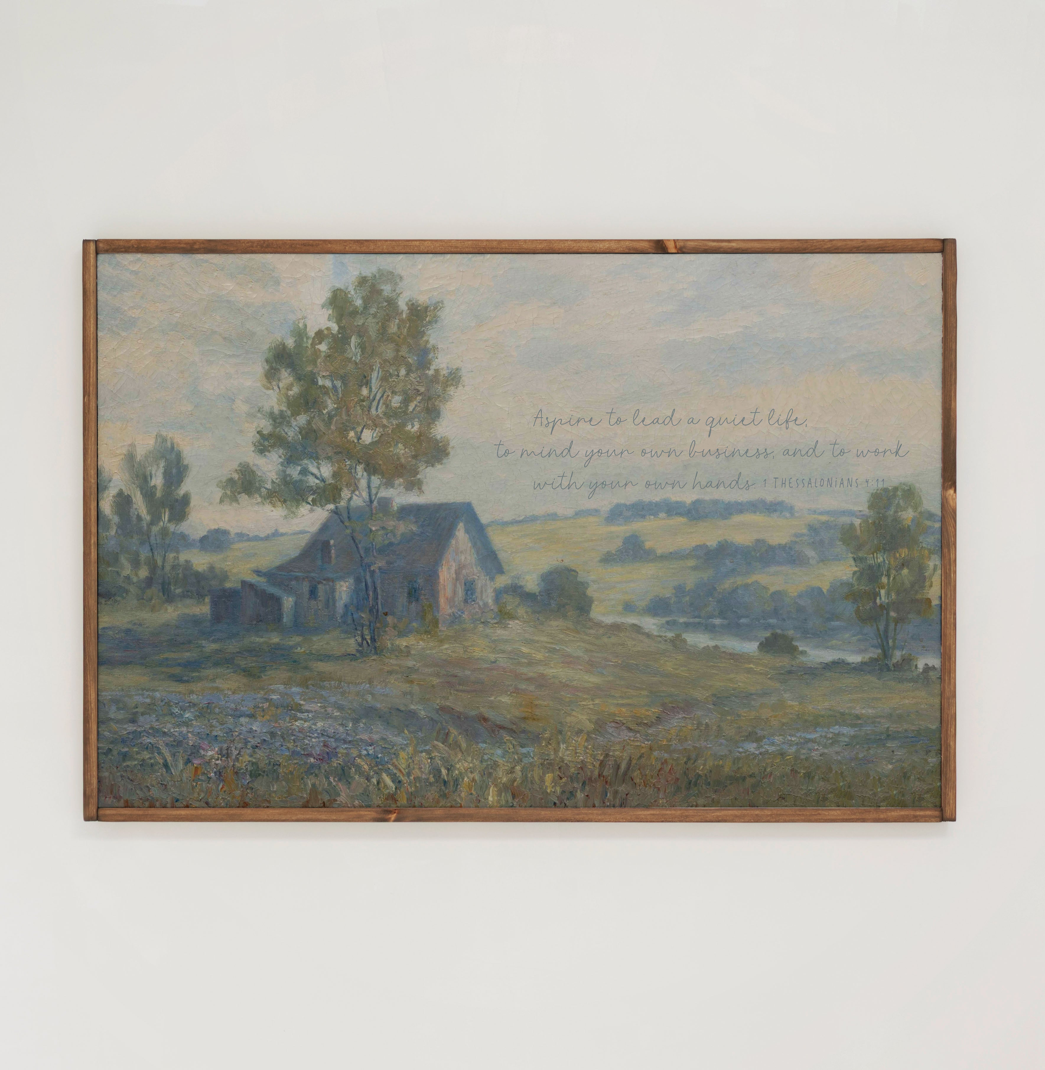 Lead A Quiet Life | Framed Wooden Art - Horizontal | 540