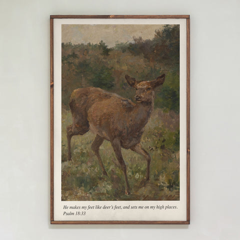 He Sets My Feet On High | Framed Wood Art | 552