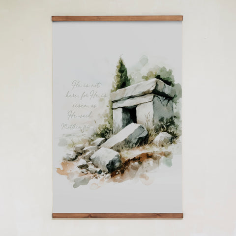 He Is Risen | Vertical Tapestry | 559