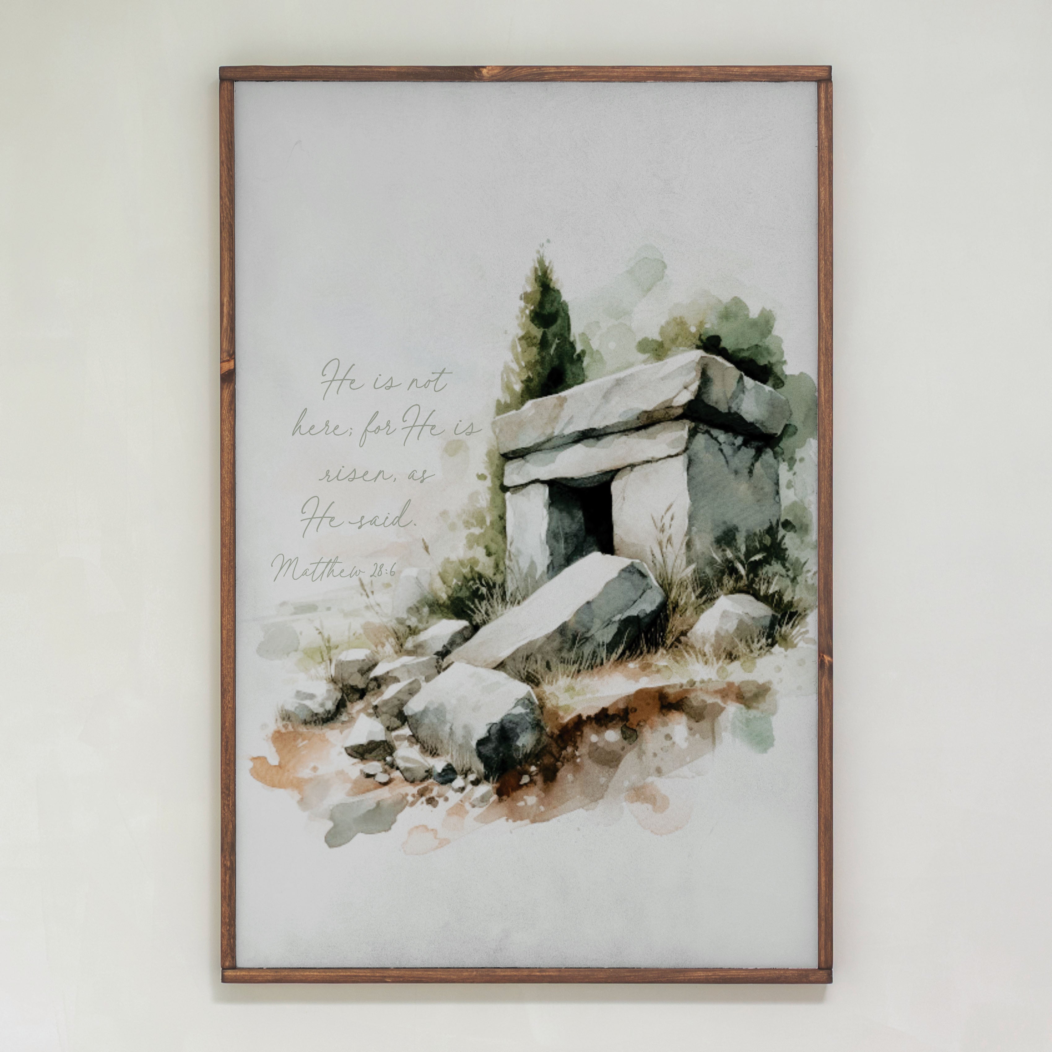 He Is Risen | Framed Wood Art | 559
