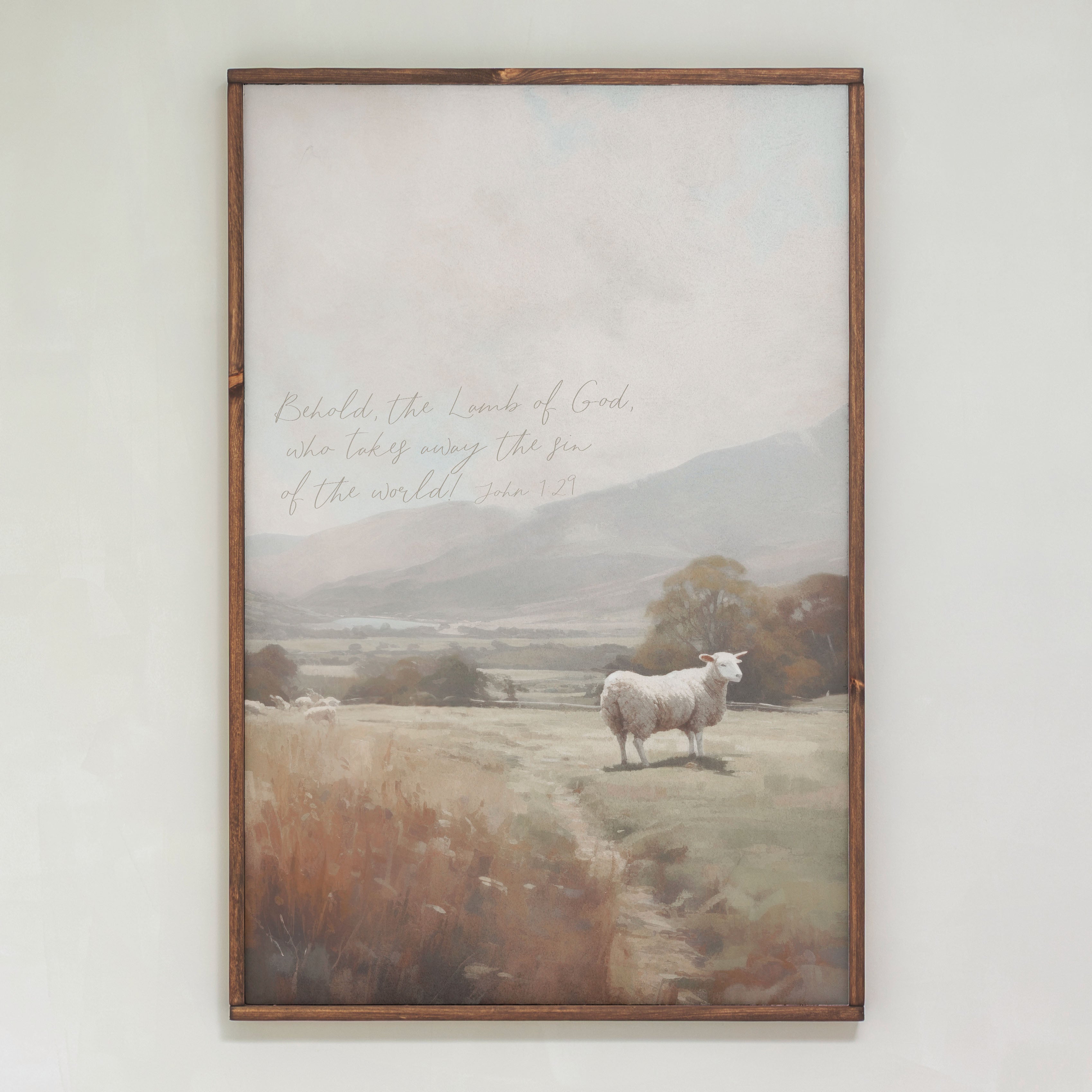 Behold The Lamb Of God | Framed Wood Art | 560