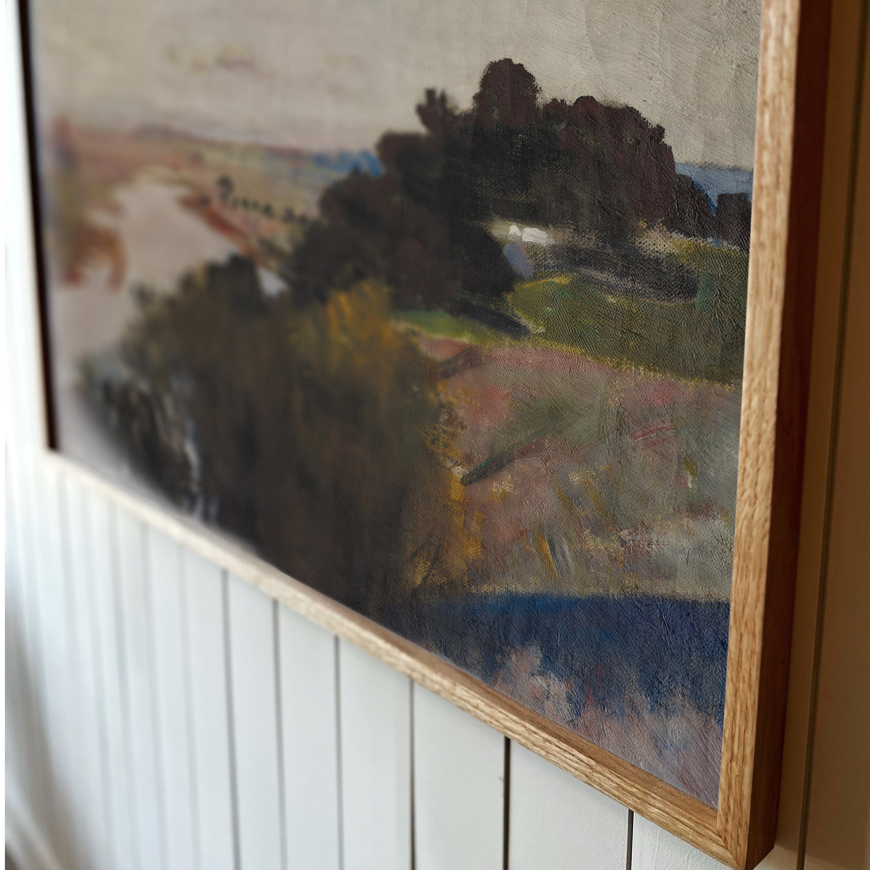 "Lingering Dusk On The Riverbed Art" Framed Canvas | Horizontal | 561