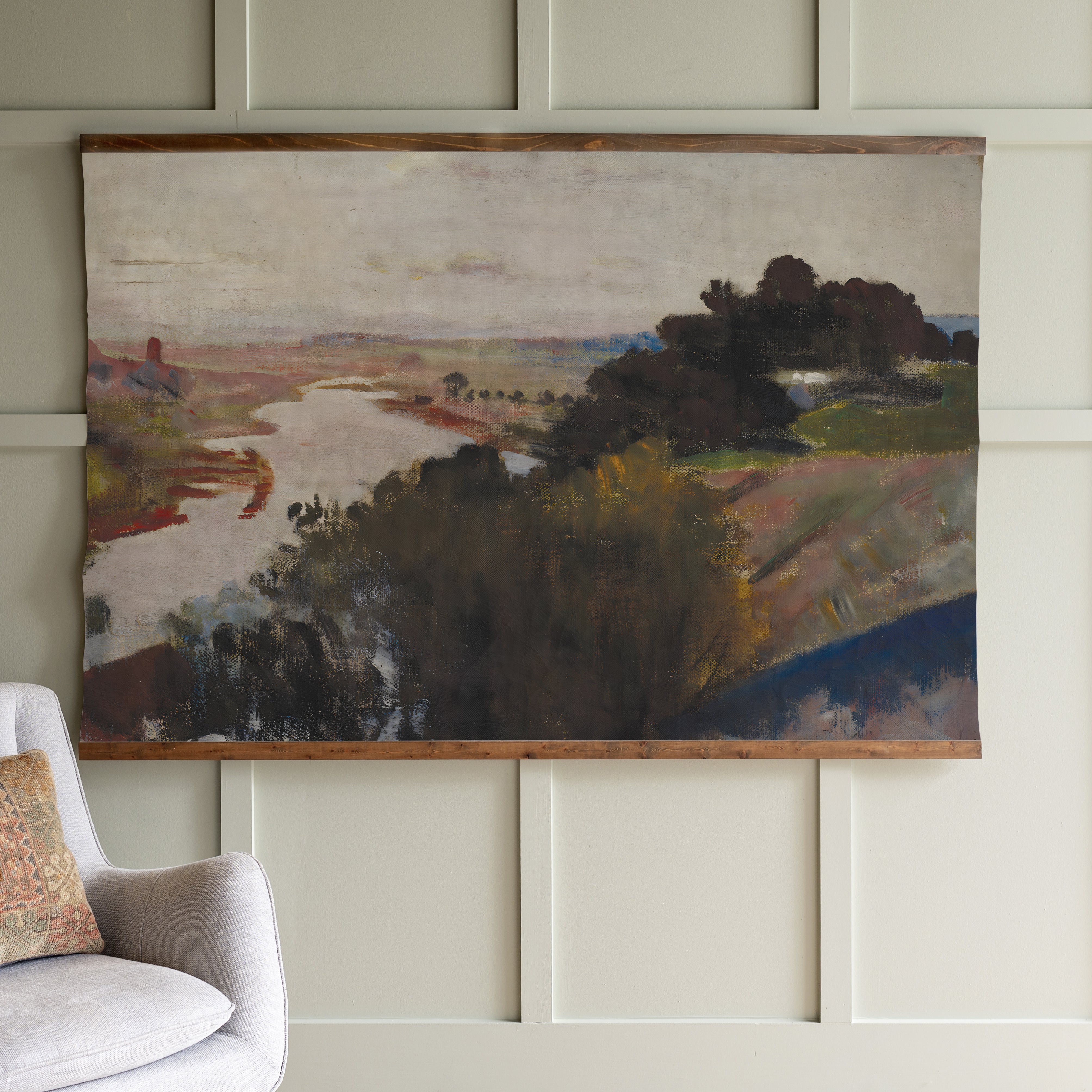 Lingering Dusk On The Riverbed | Horizontal Tapestry | 561