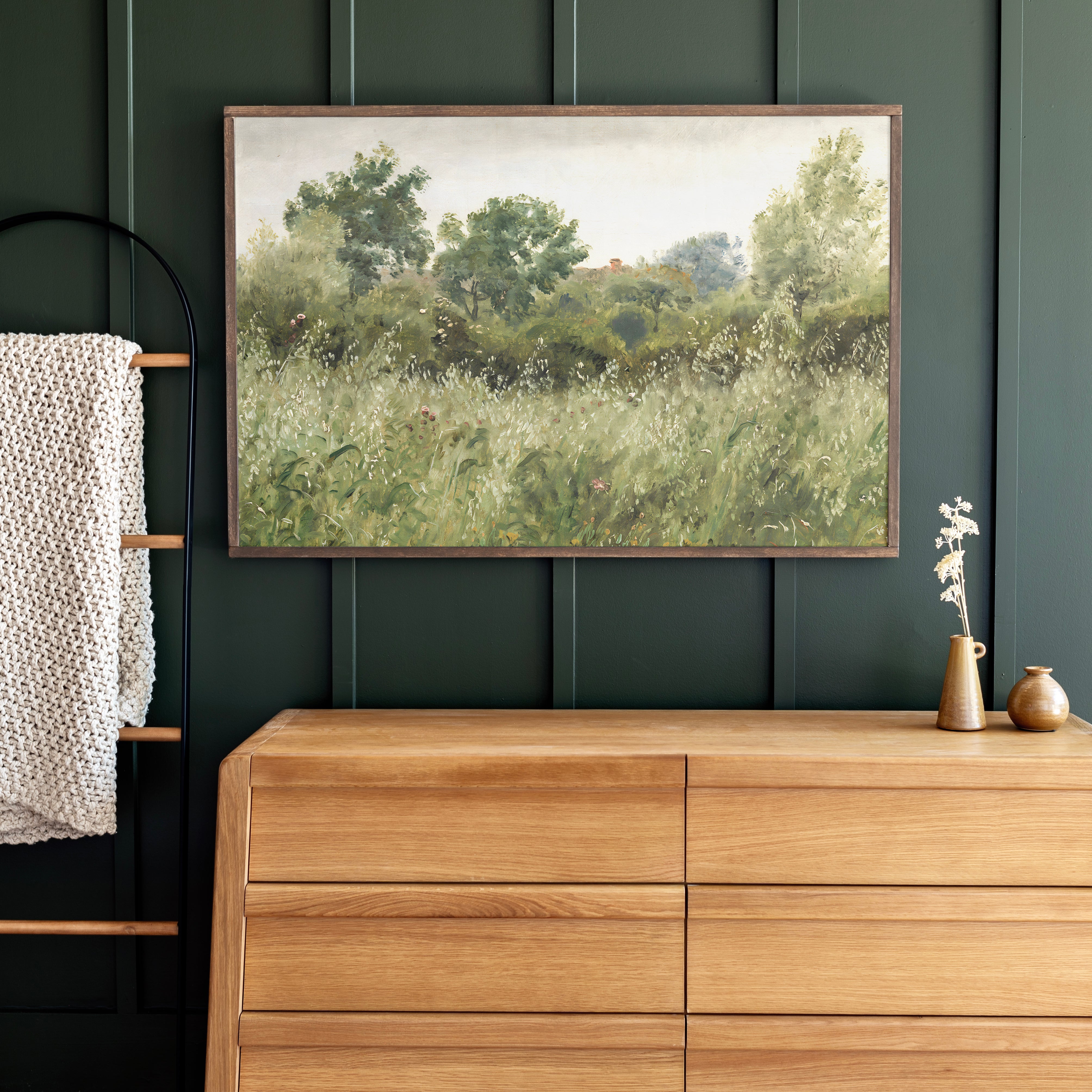 Field of Oats | Framed Wooden Art - Horizontal | 563