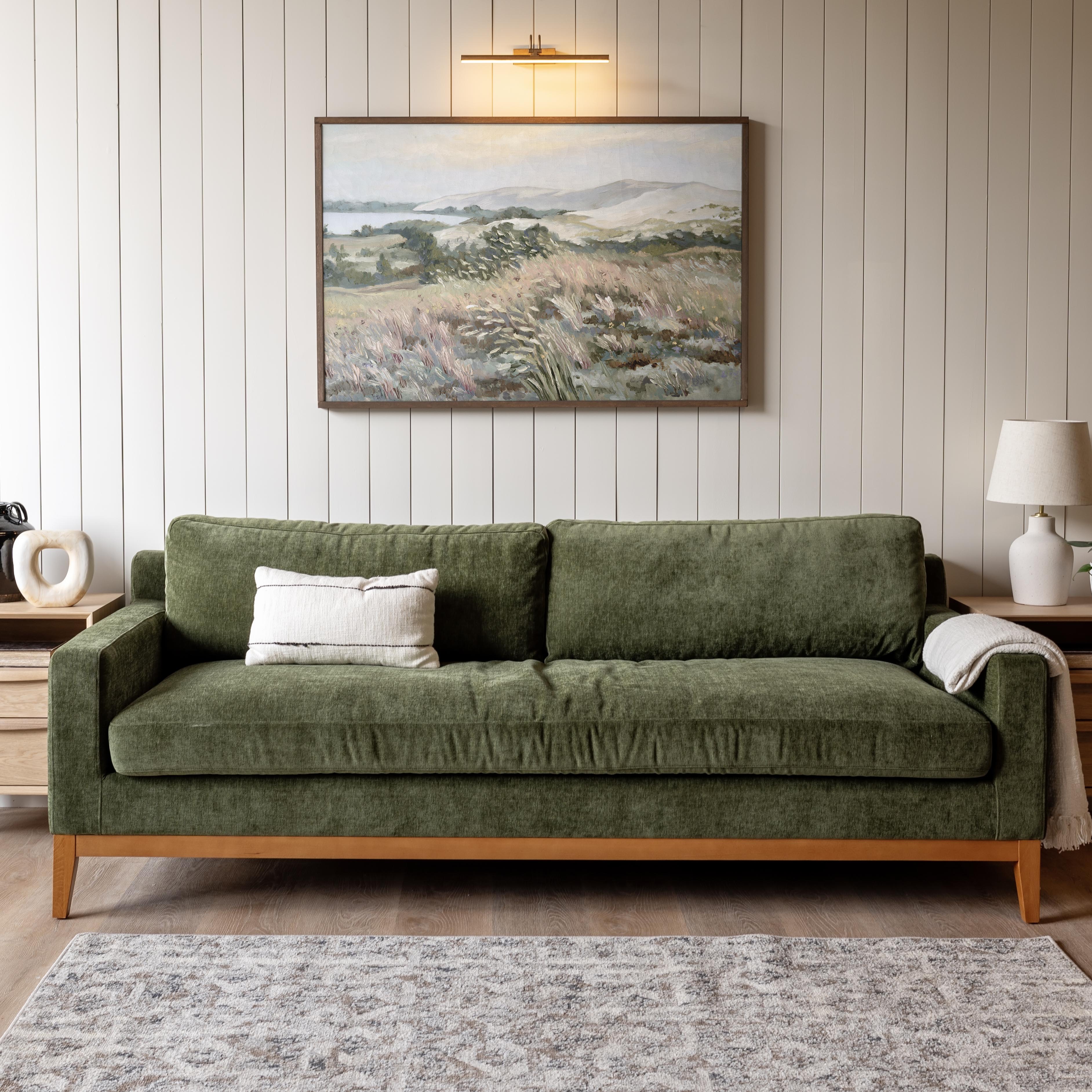 Landscape of the Breezy Hillside | Framed Wooden Art - Horizontal | 566