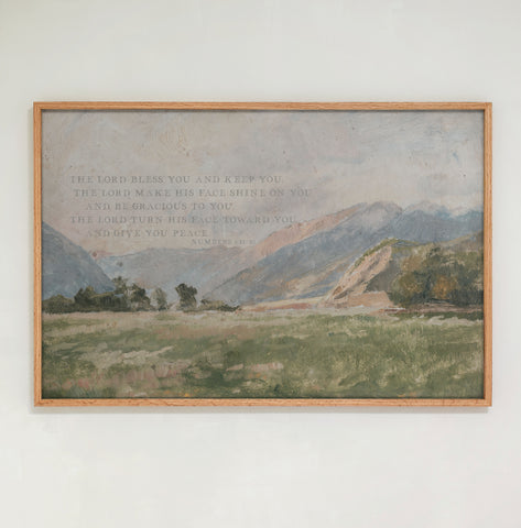 "The Lord Bless You and Keep You" Large Framed Art | Horizontal | 570