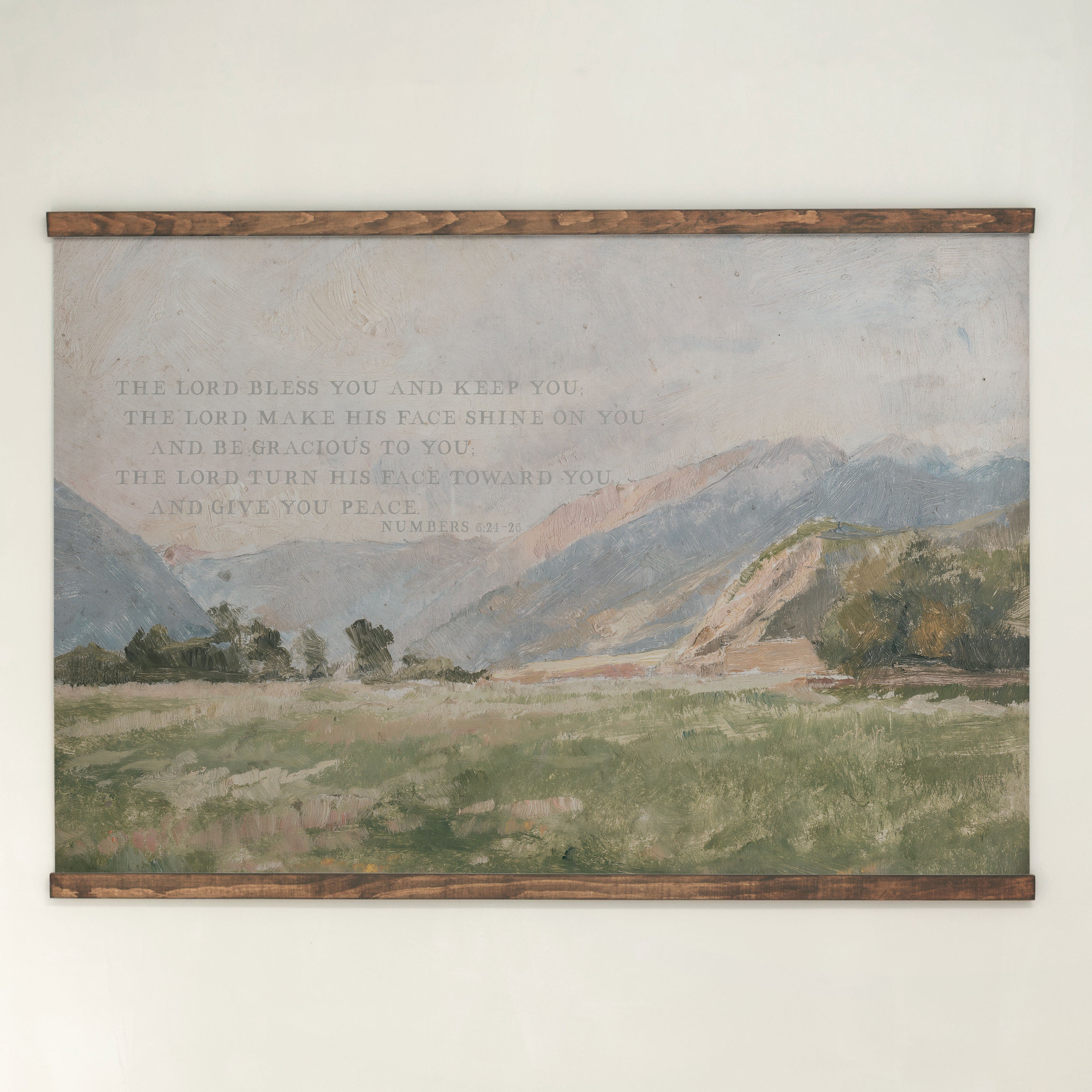 40x60in Dark Brown The Lord Bless You | Horizontal Tapestry | 570